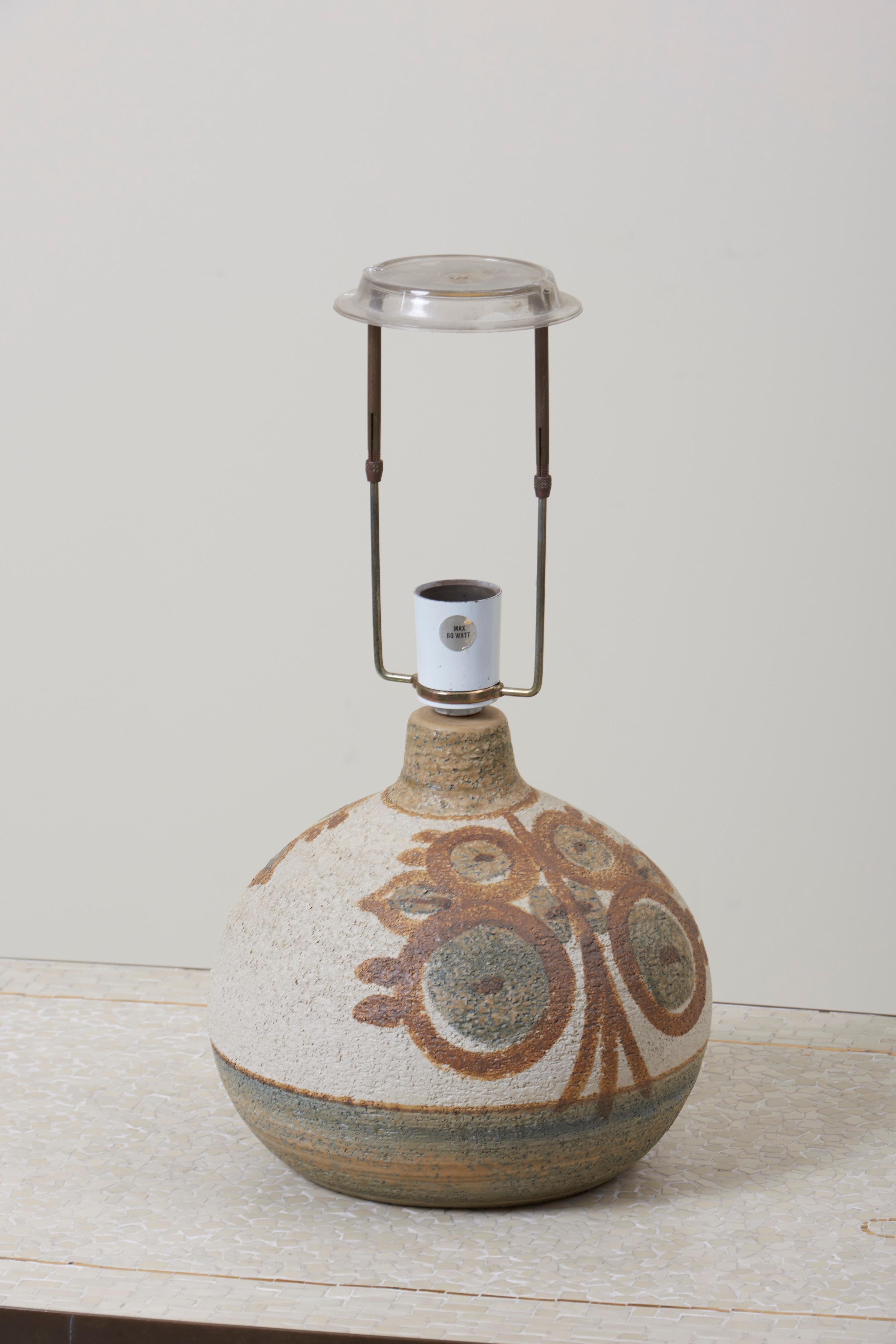 Scandinavian Modern Ceramic Table Lamp by Soholm, Denmark 'Marked'