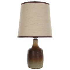 Ceramic Table Lamp by Soholm Stentoj 1970s, with Vintage Shade Included