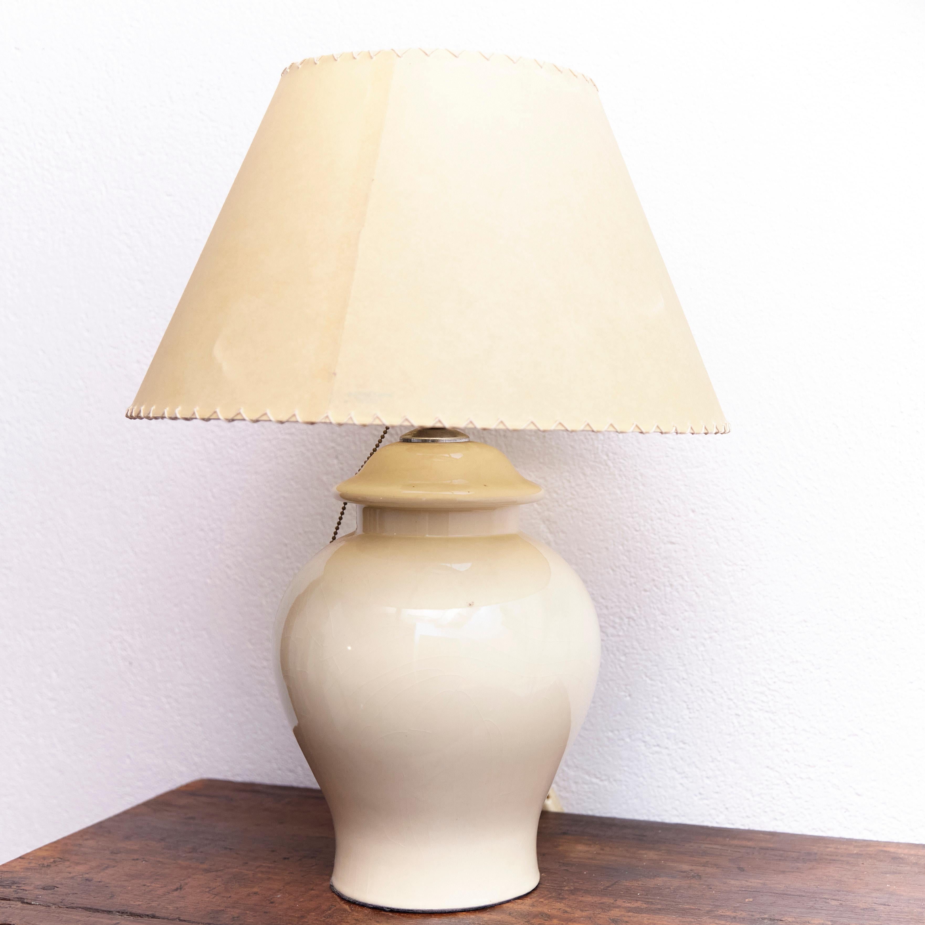 Keramik-Tischlampe, um 1960 (Moderne der Mitte des Jahrhunderts) im Angebot
