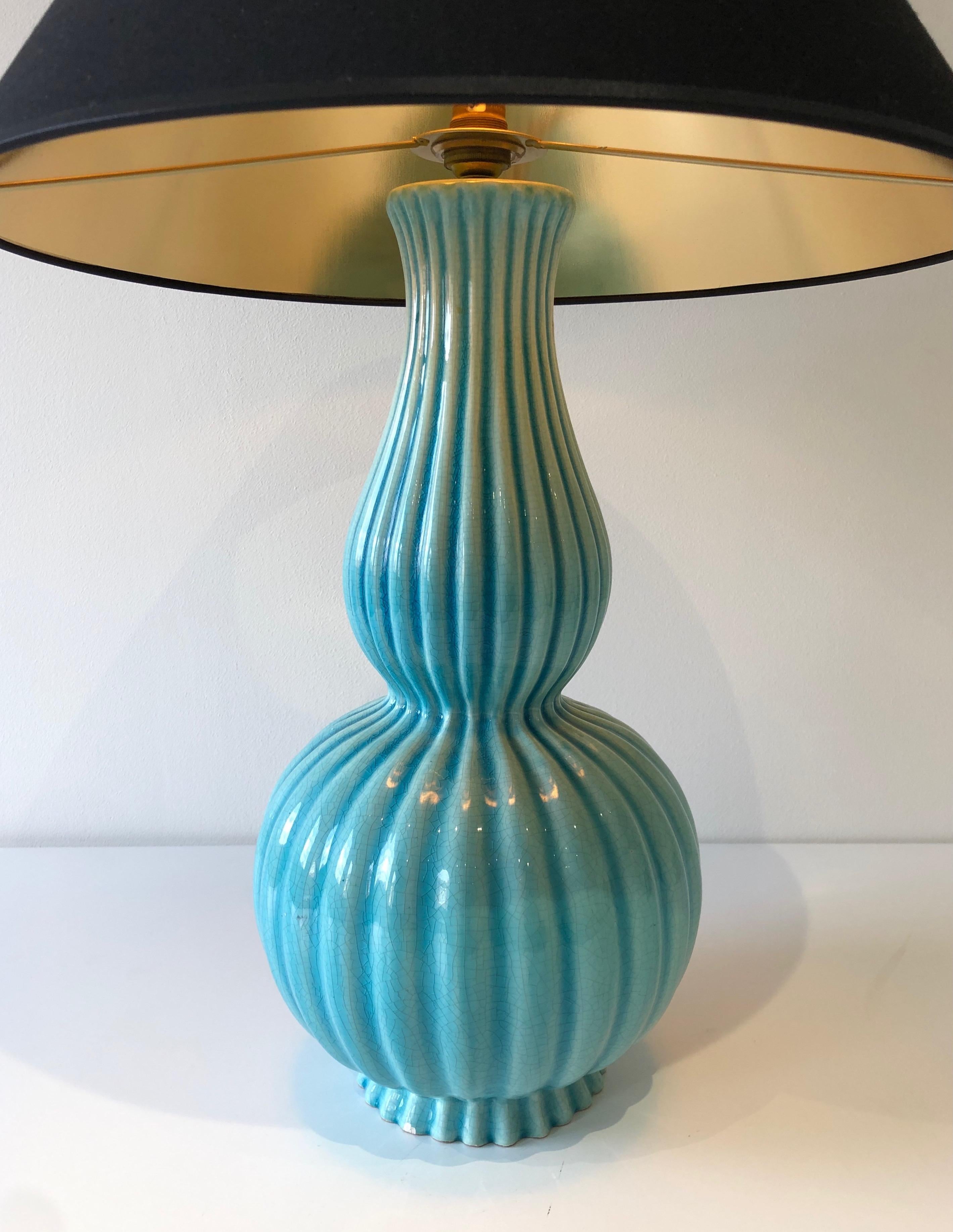 Keramik-Tischlampe, um 1970 (Moderne der Mitte des Jahrhunderts) im Angebot