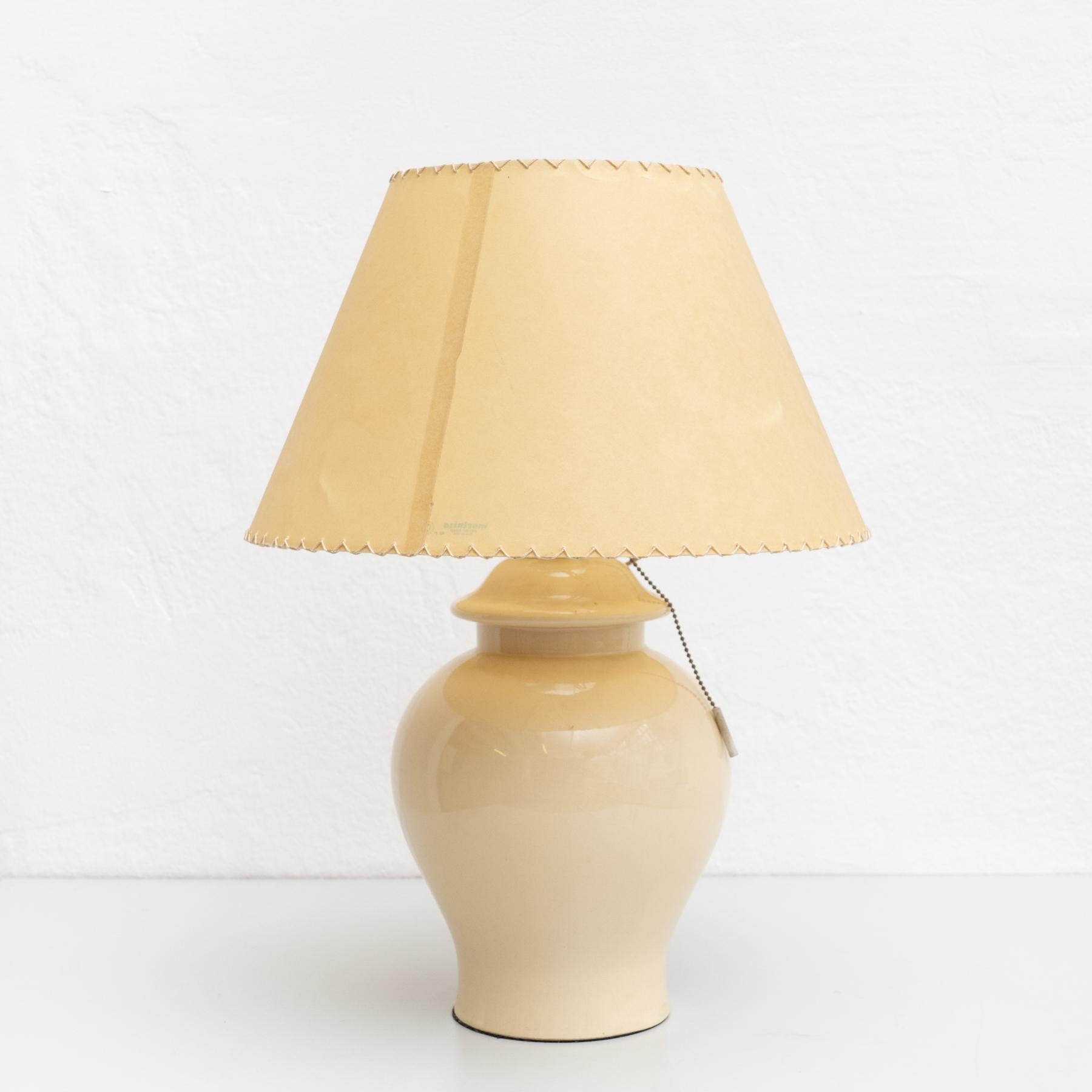 Spanish Ceramic Mid Century Modern Table Lamp, circa 1970 For Sale