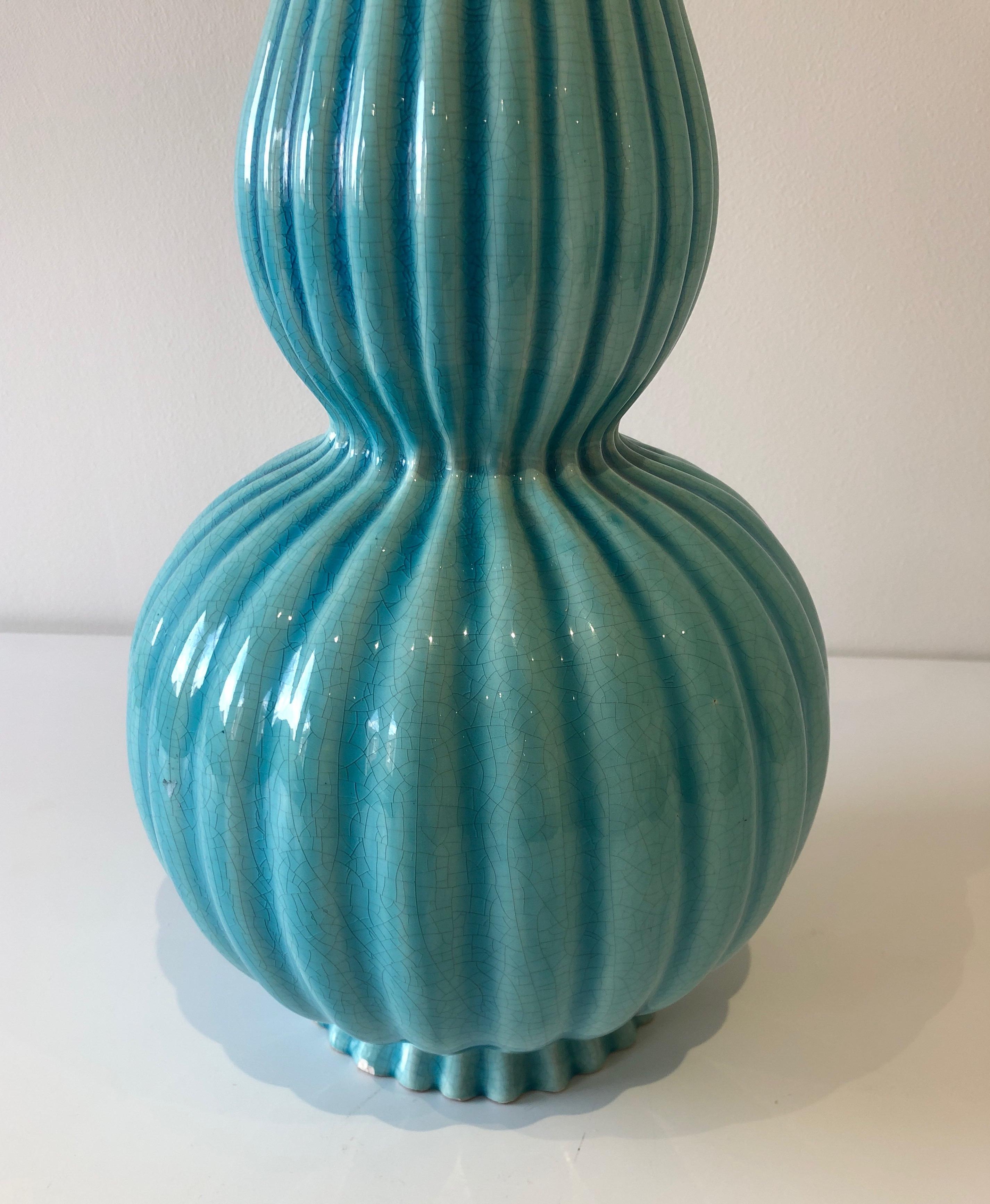 Keramik-Tischlampe, um 1970 im Angebot 1