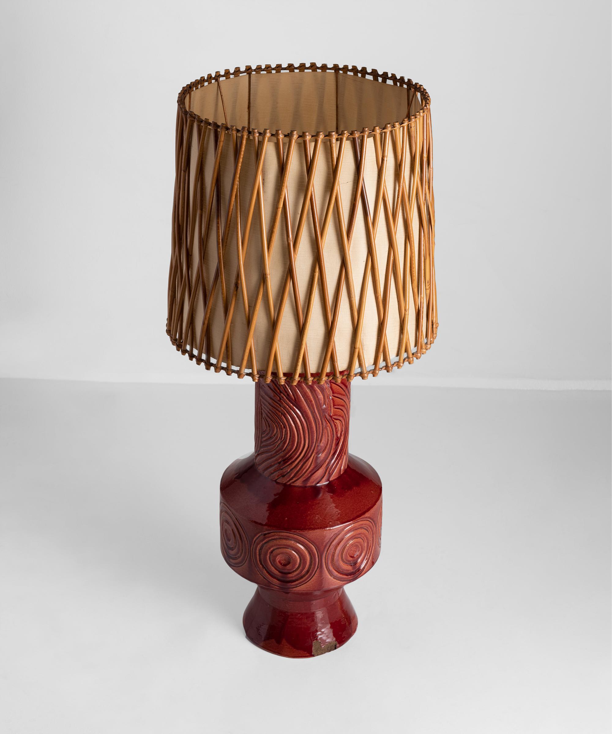 French Ceramic Table Lamp