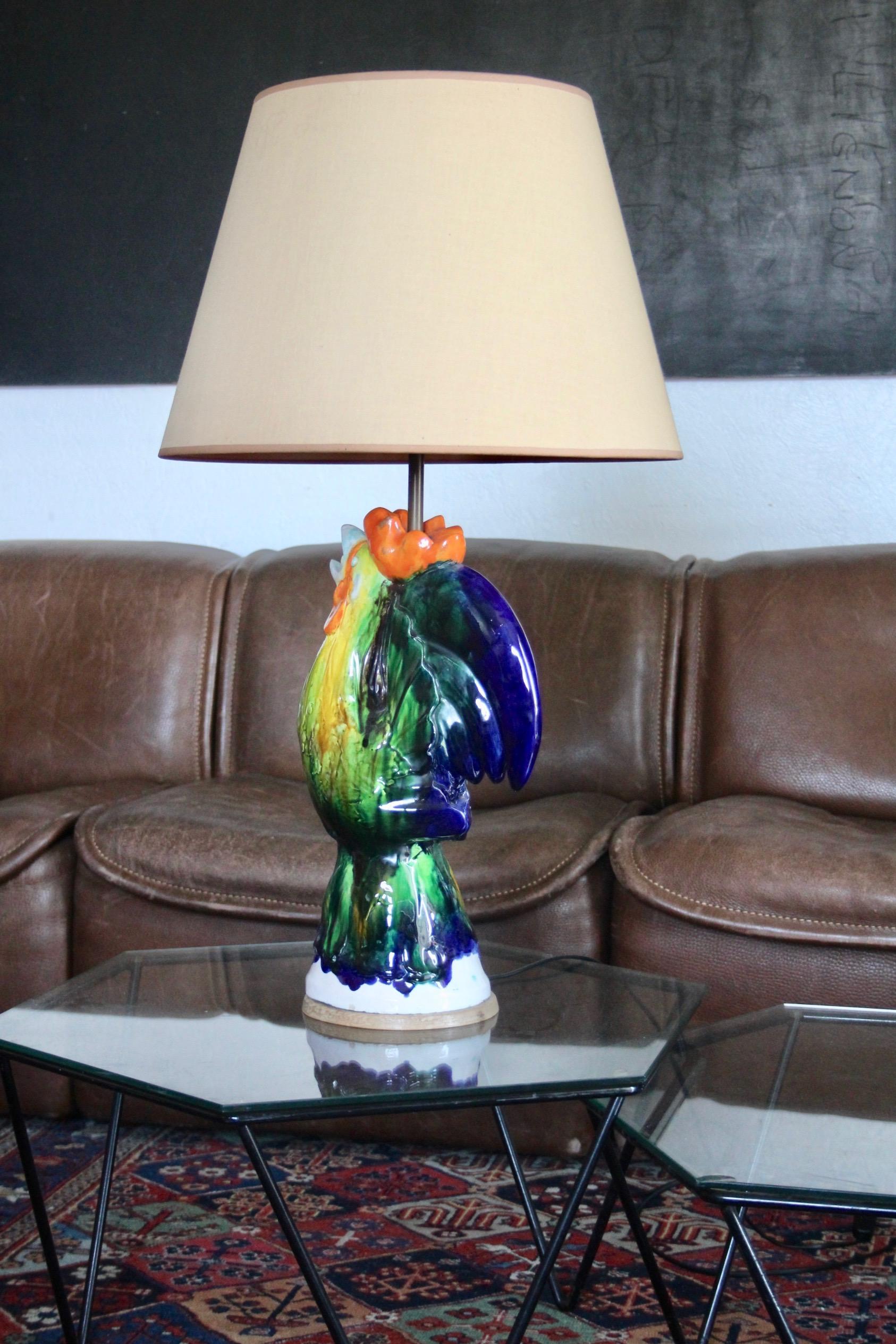 Ceramic table lamp In Good Condition In grand Lancy, CH