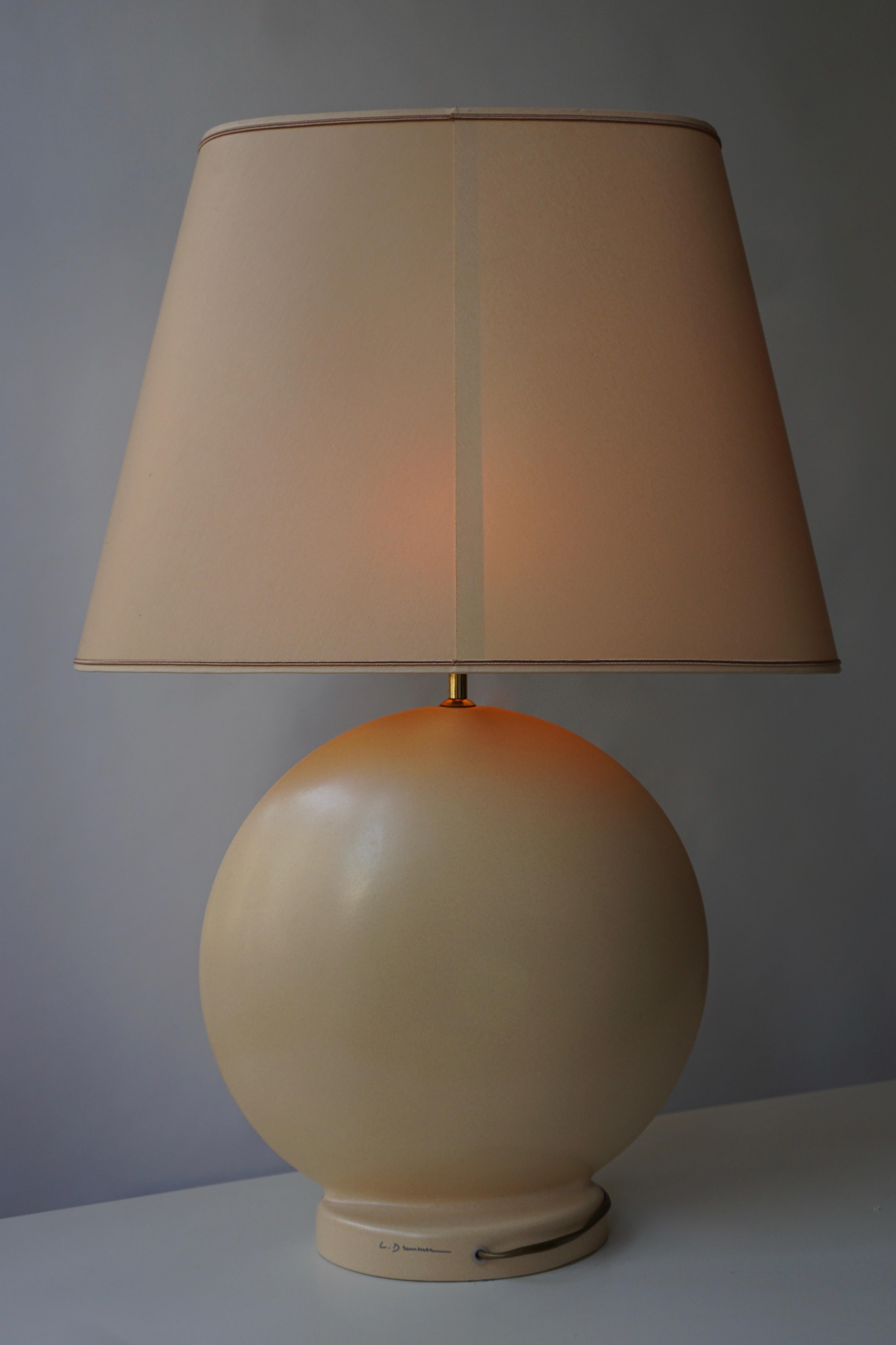 French Louis Drimmer Ceramic Table Lamp  For Sale