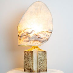 Ceramic Table Lamp for Soholm with Unique New Handmade Felt Shade, Denmark 1960