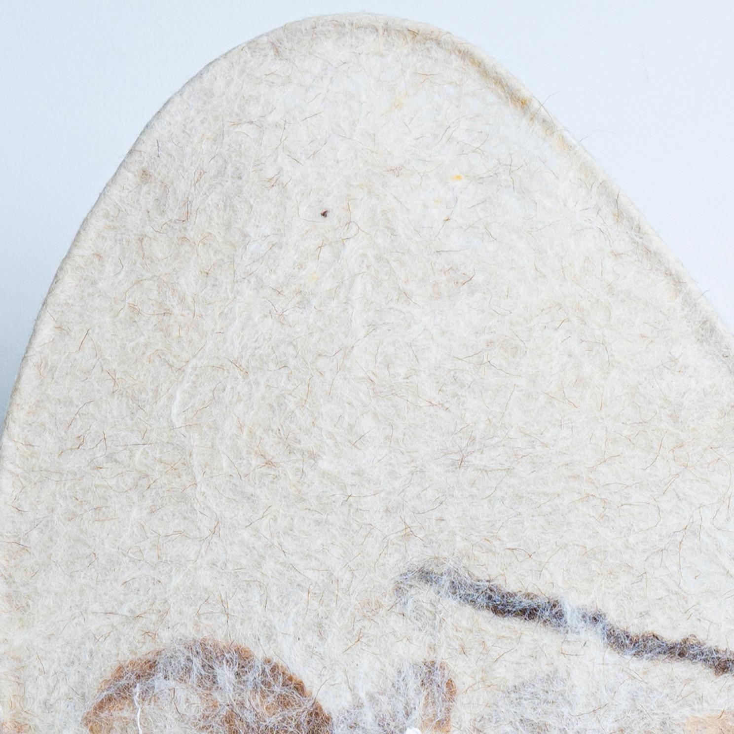 Lampe de table en céramique pour Soholm avec abat-jour unique en feutre fait à la main, Danemark 1960 en vente 1