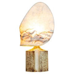 Ceramic Table Lamp for Soholm with Unique New Handmade Felt Shade, Denmark 1960