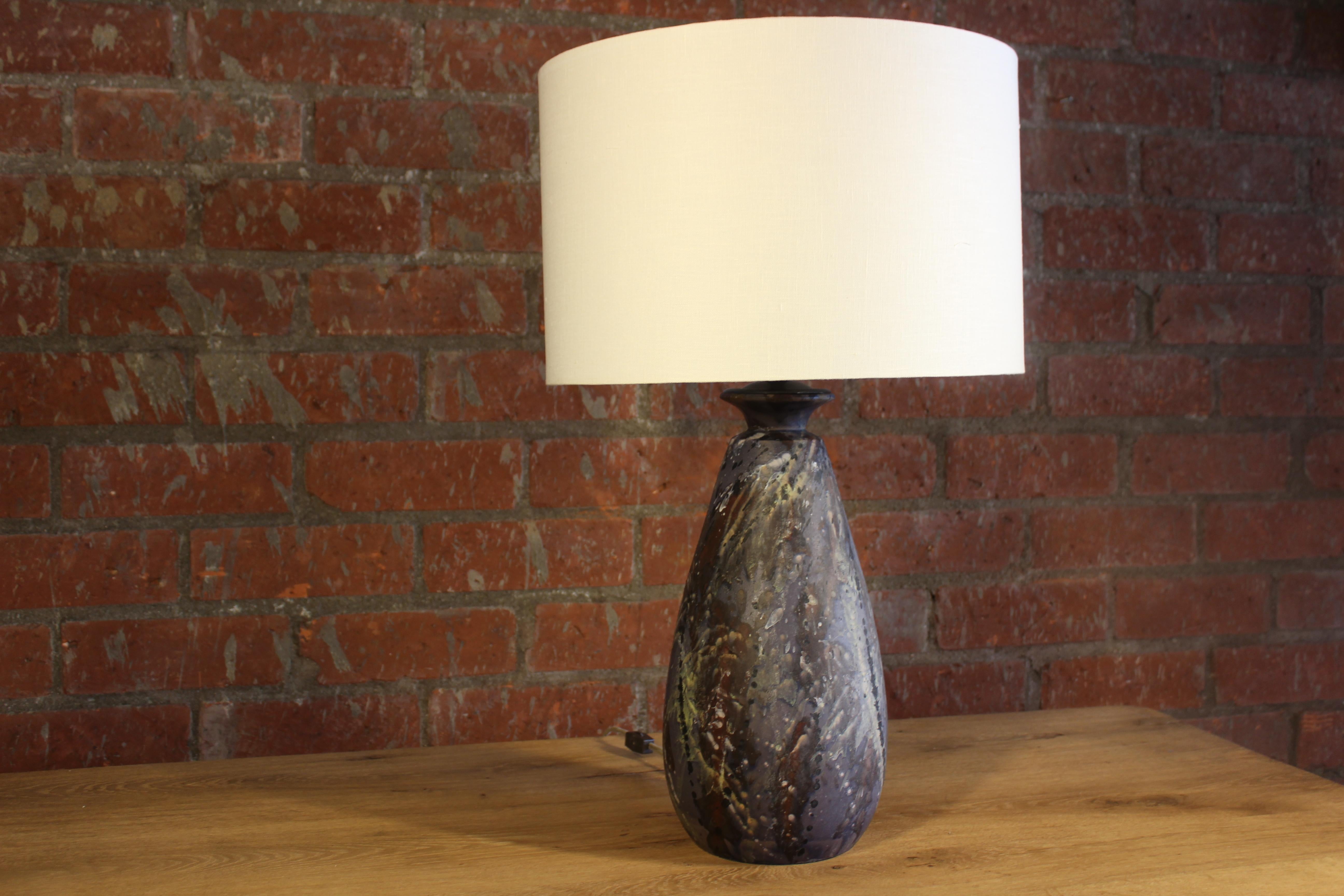 Ceramic Table Lamp, France, 1960s In Good Condition In Los Angeles, CA