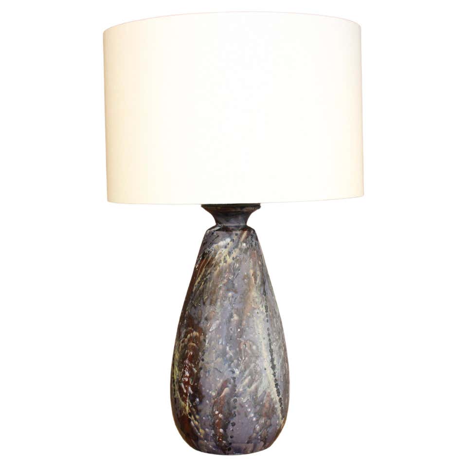 1960s Studio Pottery Stoneware Table Lamp at 1stDibs