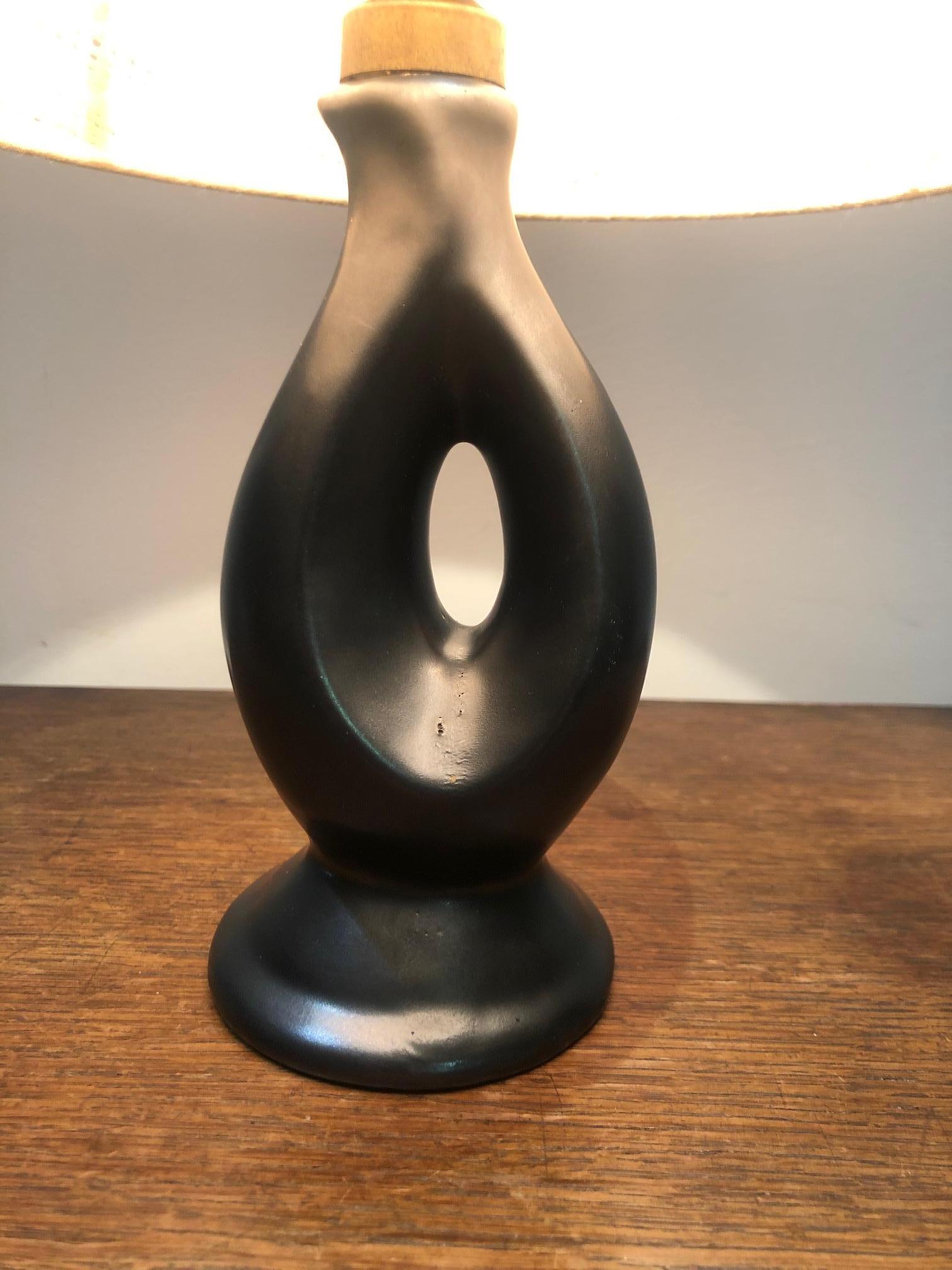 Mid-Century Modern Ceramic Table Lamp from the 1950s