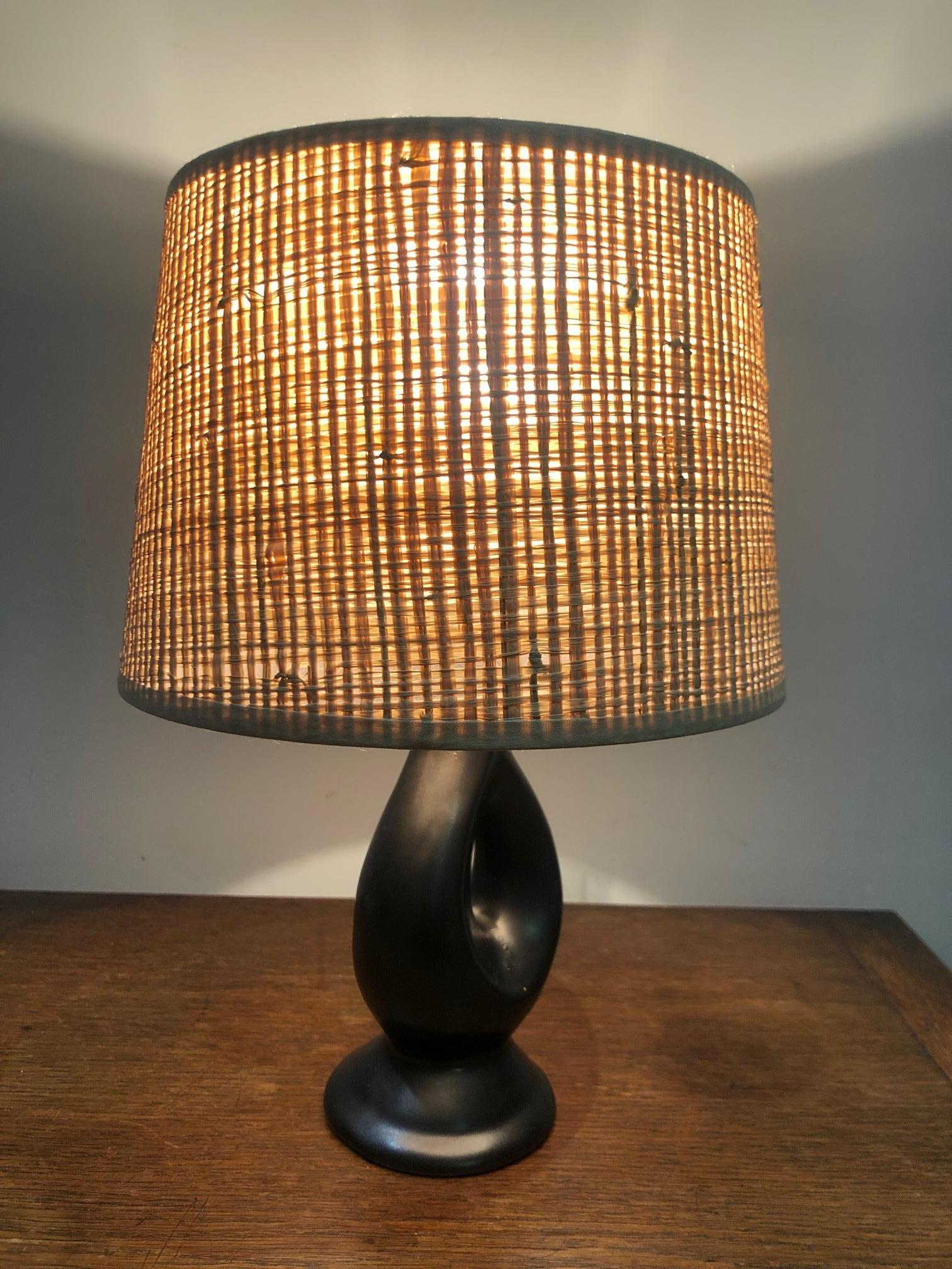 Ceramic Table Lamp from the 1950s In Good Condition In Brooklyn, NY