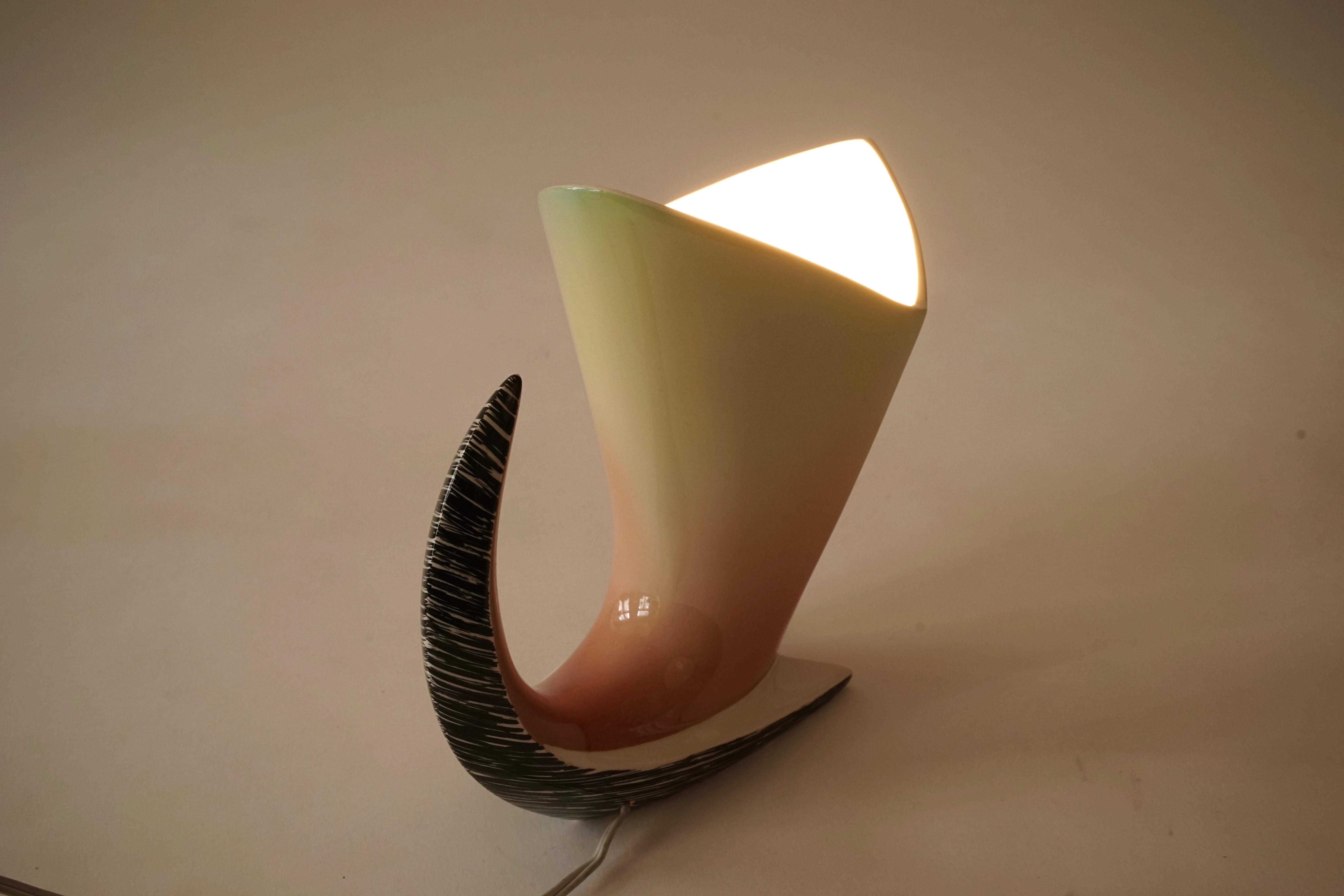 Ceramic Table Lamp from vi. Bi Ceramic Torino from 1950s For Sale 2
