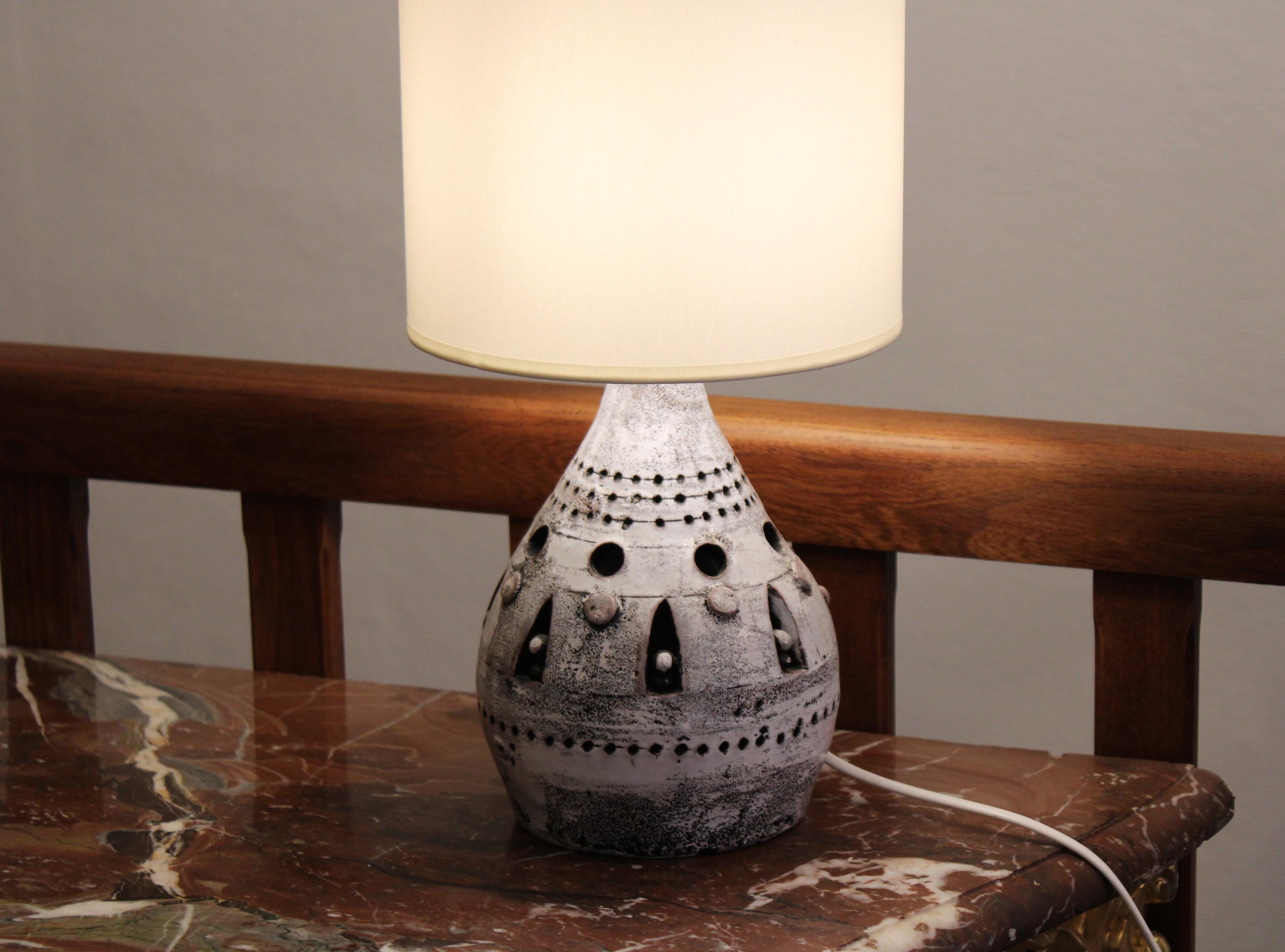 Ceramic table lamp, Georges Pelletier In Excellent Condition In Paris, FR