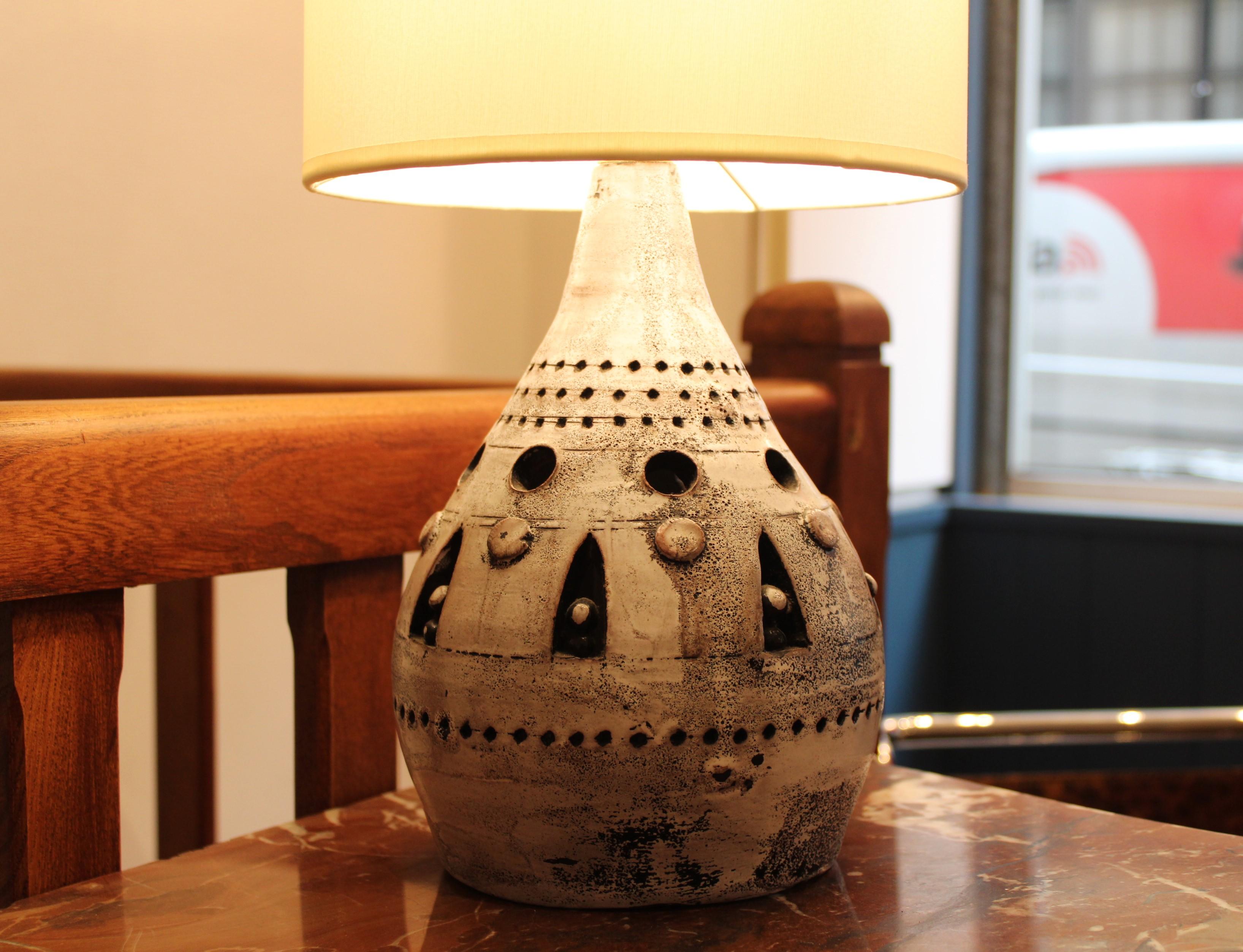 Ceramic table lamp, Georges Pelletier 1