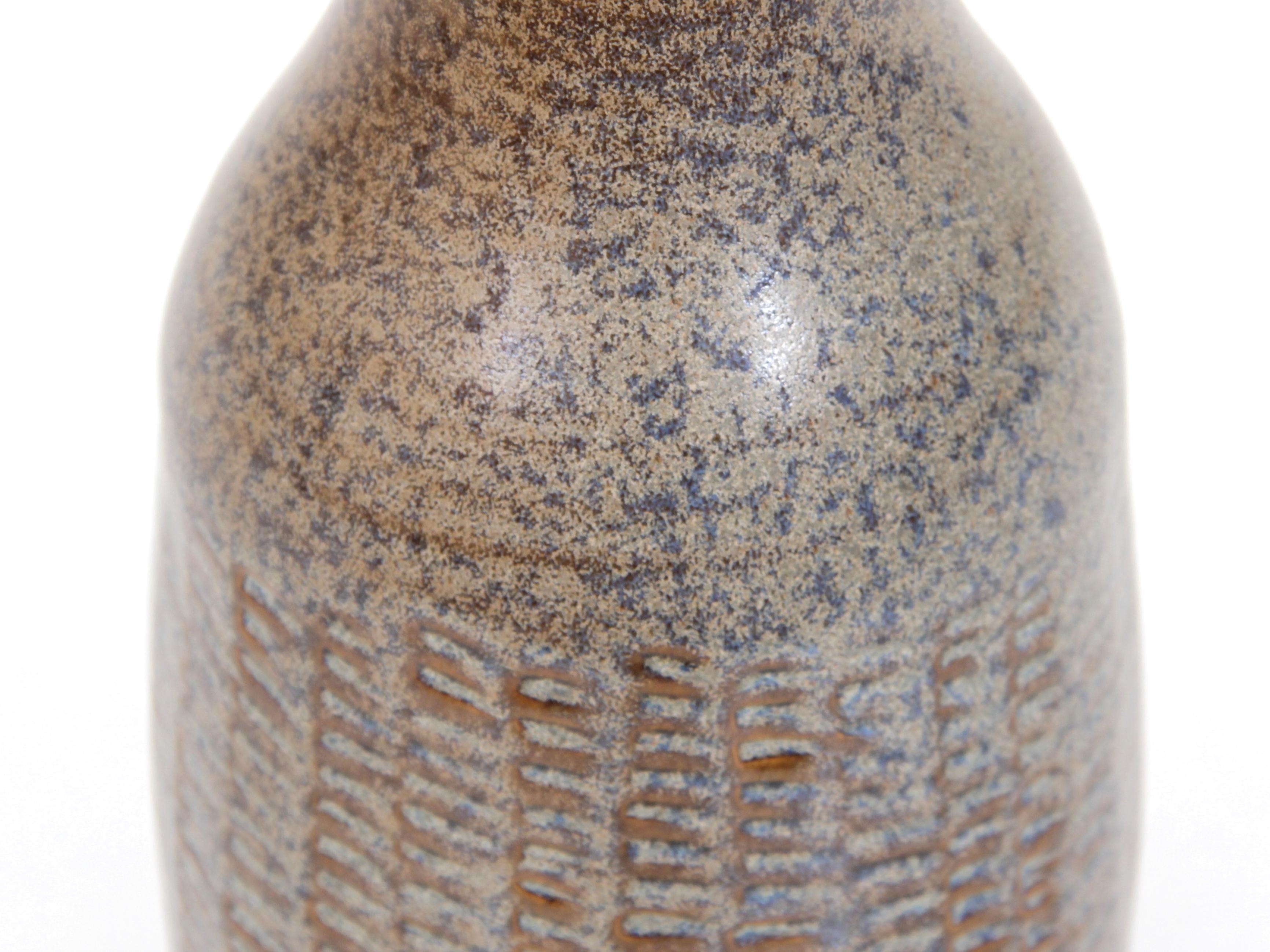 French Ceramic Table Lamp, Glazed Stoneware, Unique Piece
