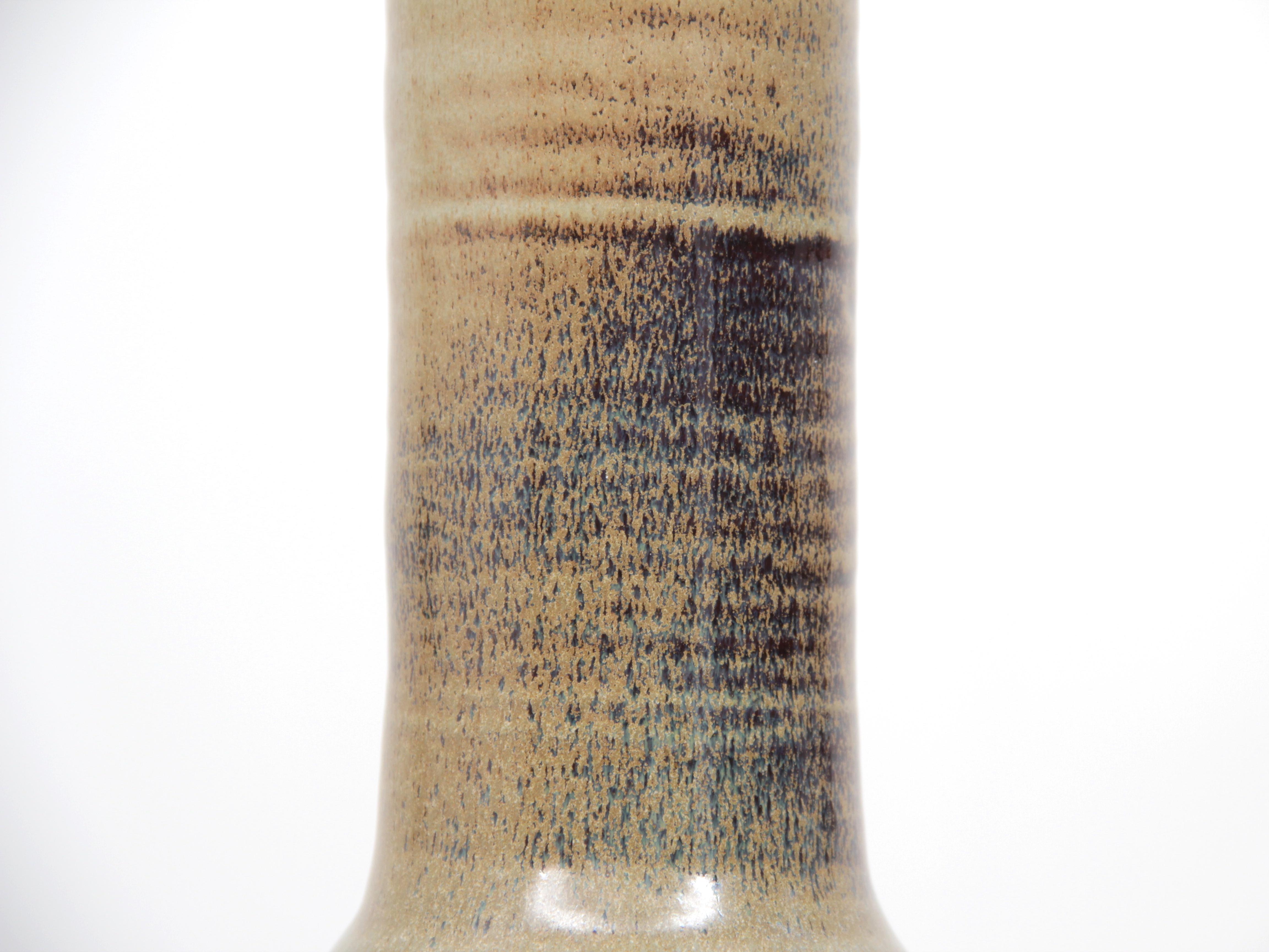 Keramik-Tischlampe, glasiertes Steingut, einzigartiges Stück (Französisch) im Angebot