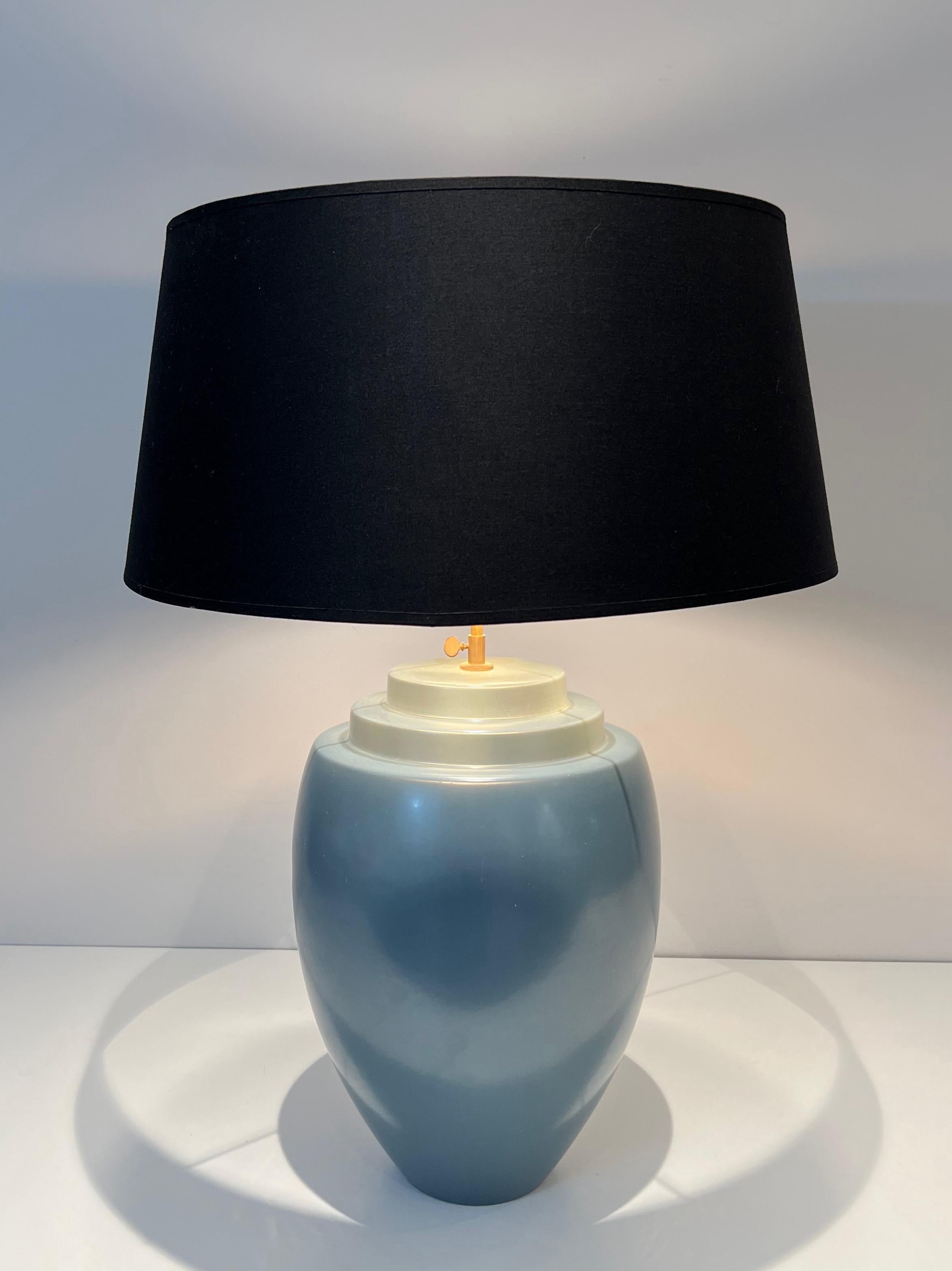Lámpara de sobremesa de cerámica en color azul by Kosta en venta 5