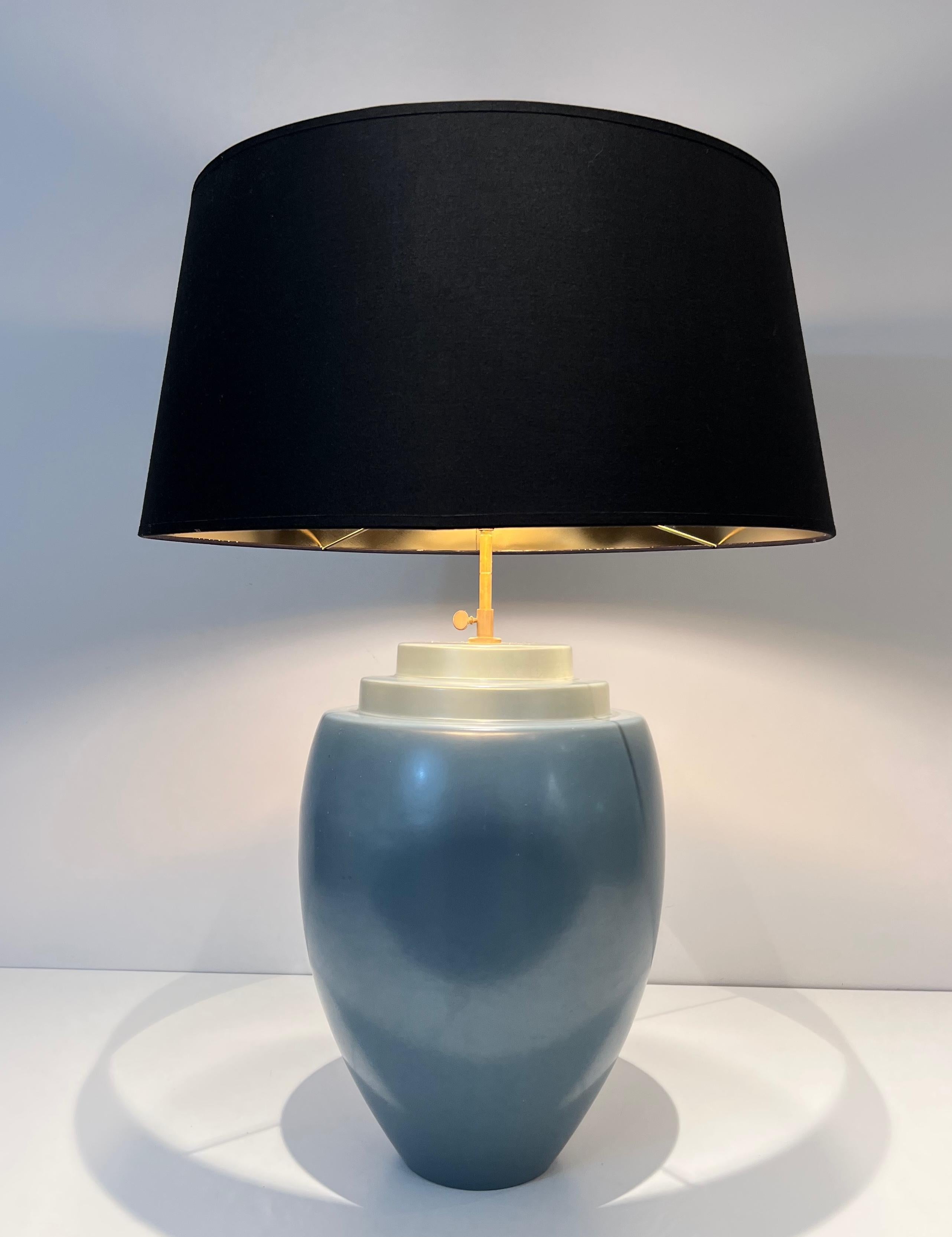 Lámpara de sobremesa de cerámica en color azul by Kosta en venta 6