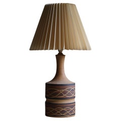 Ceramic Table Lamp in Earthern Colors by Axella, Danish Modern, 1970s