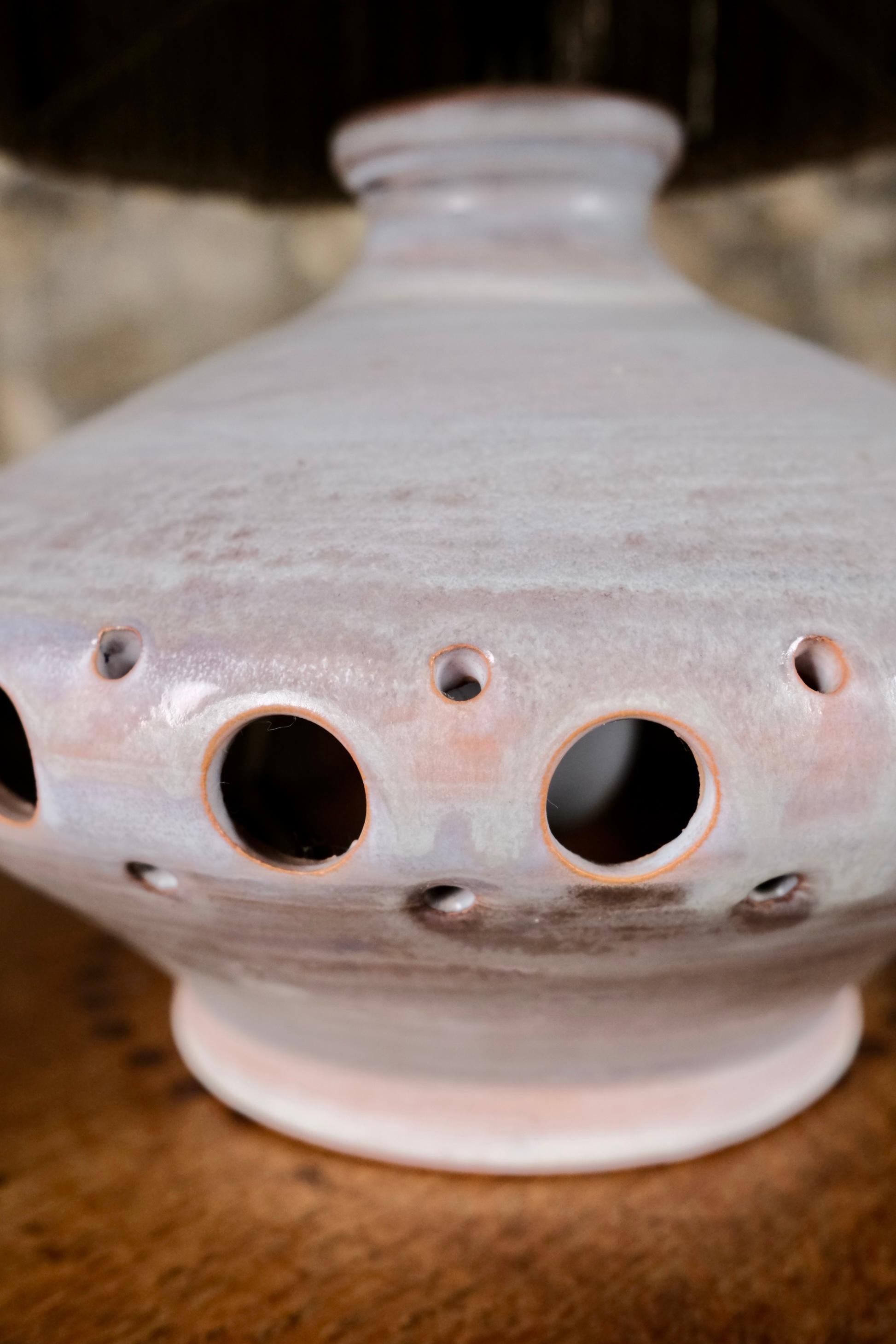 Ceramic table lamp in the style of Pelletier, France, 1970s finales del siglo XX en venta