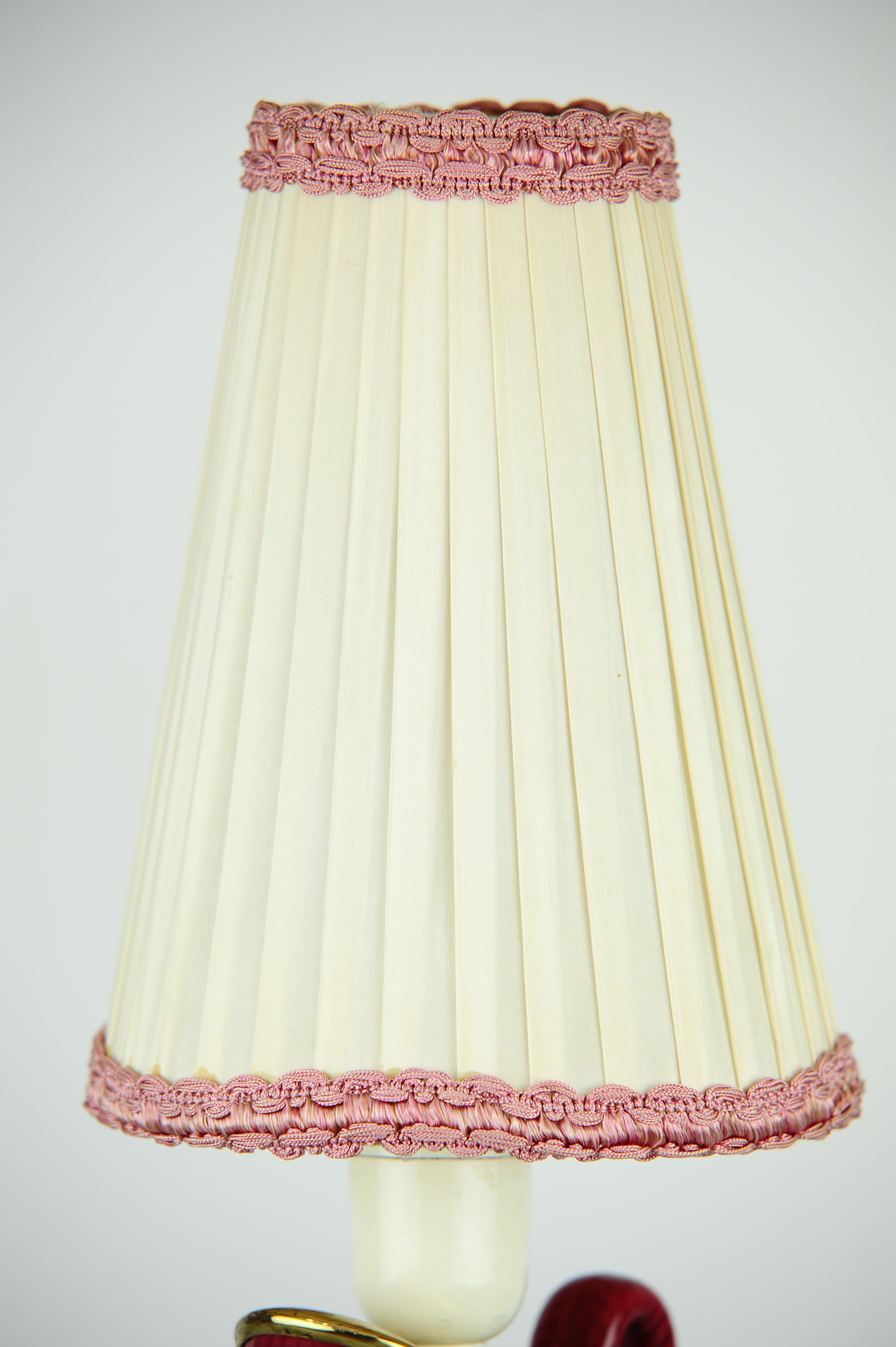 Painted Ceramic Table Lamp Made in Sweden, Around 1950s For Sale