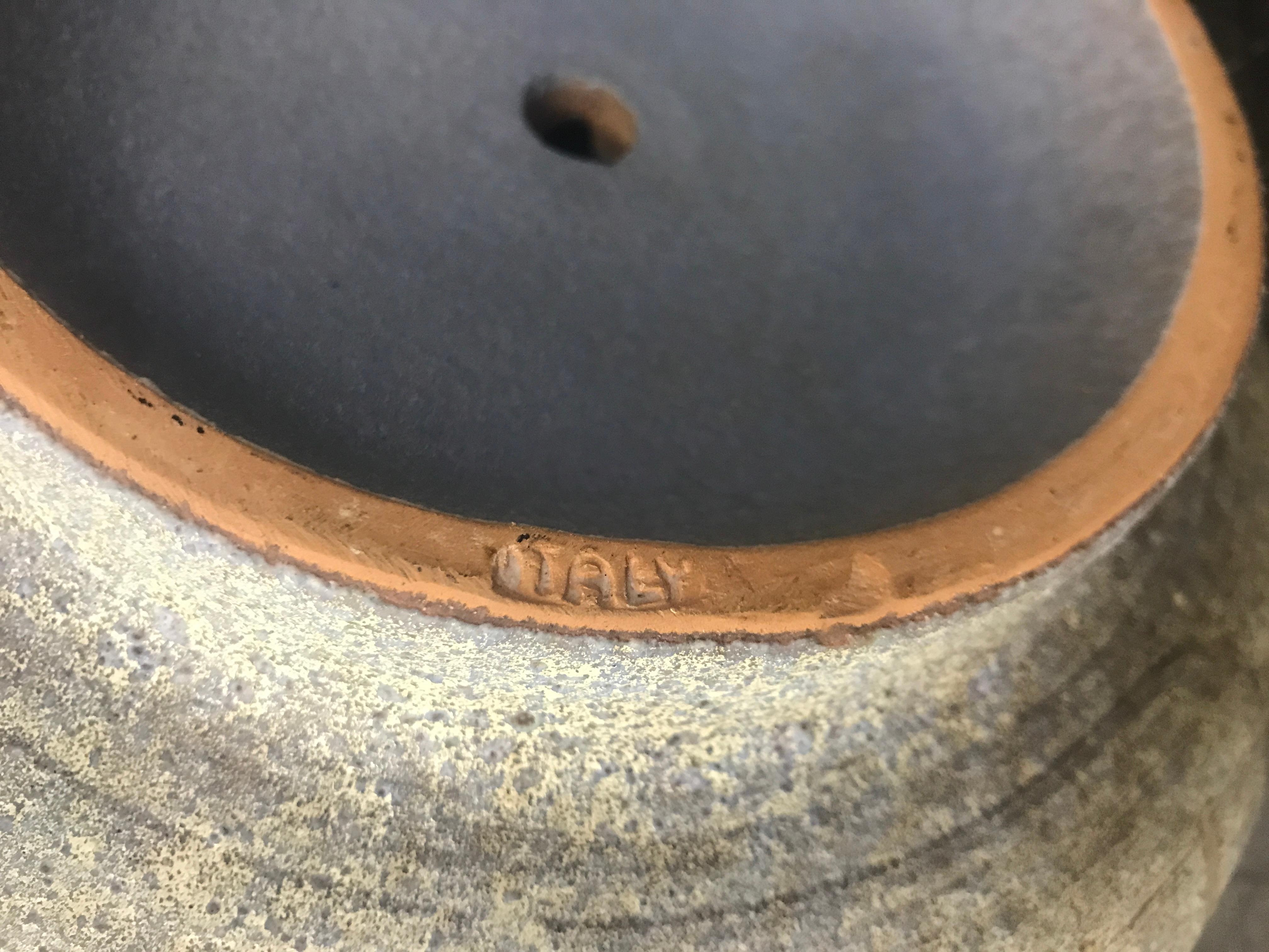 Lámpara de mesa de cerámica sobre base de mármol, firmada ITALIA en venta 2