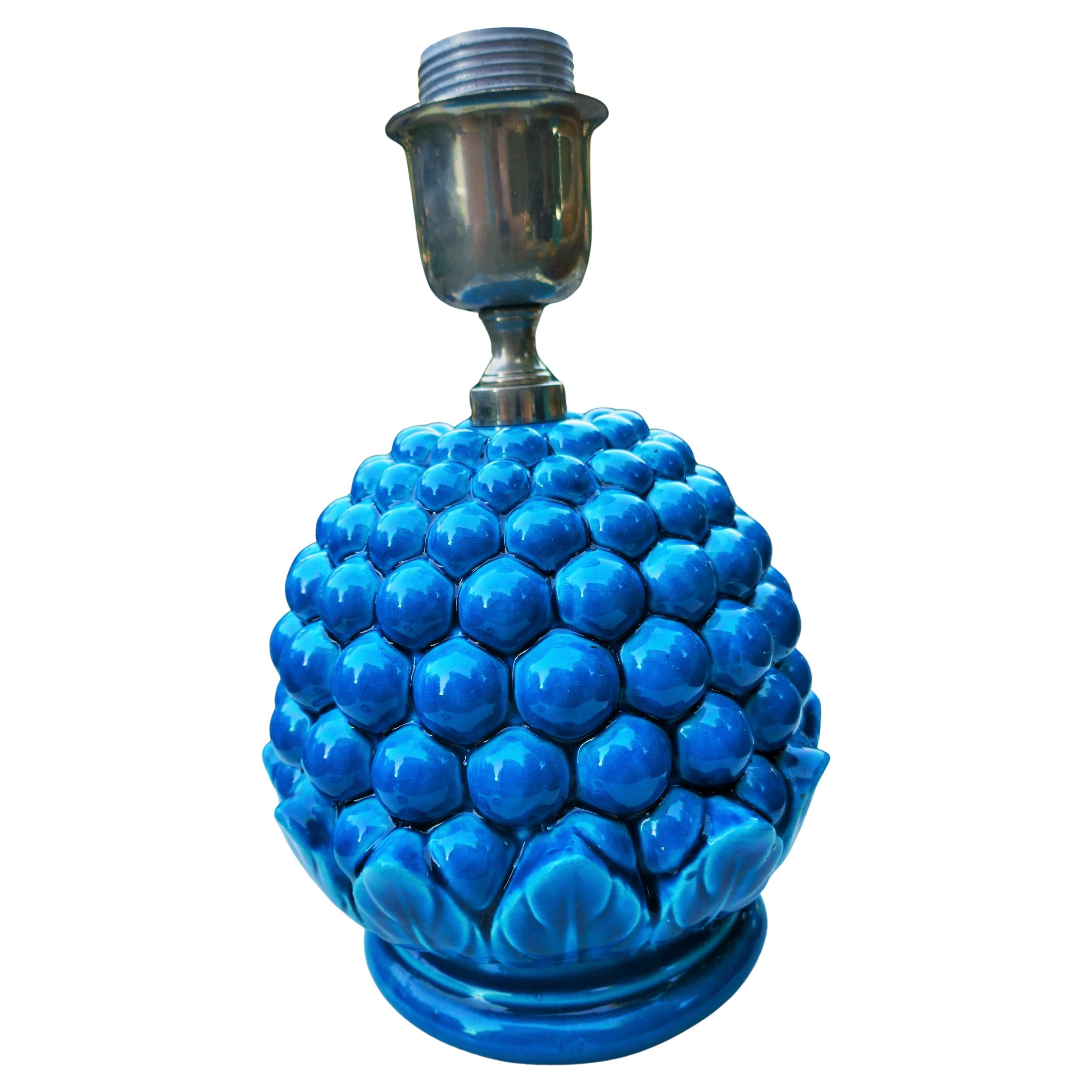 Ceramic table lamp produced by La Farnesiana - Bitossi - Flavia - Londi In Good Condition For Sale In Lugo, IT