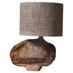 Ceramic Table Lamp Signed and Dated Serre Morizot