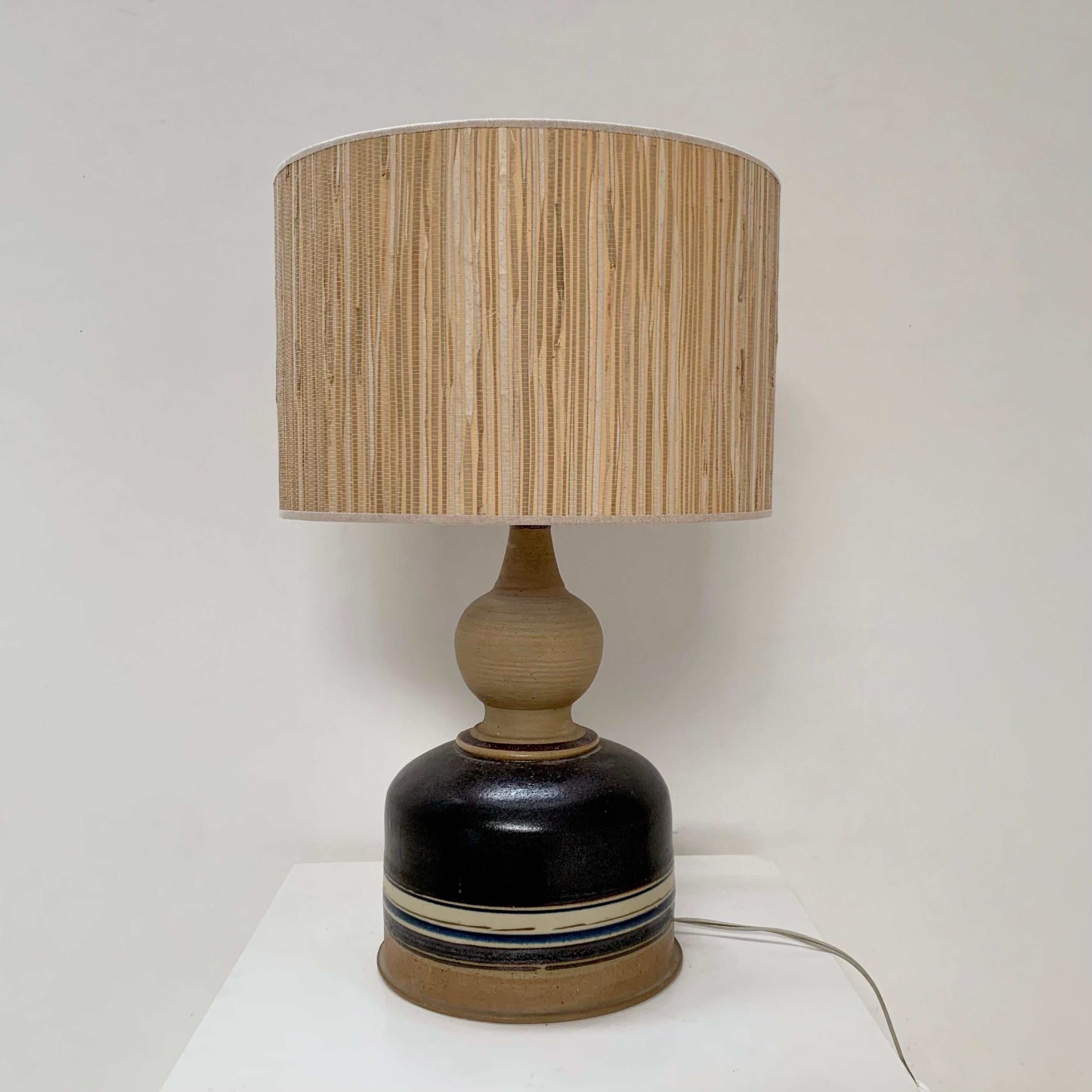 Ceramic Table Lamp Signed by E-K Heerwagen, 1974, Denmark. en venta 2