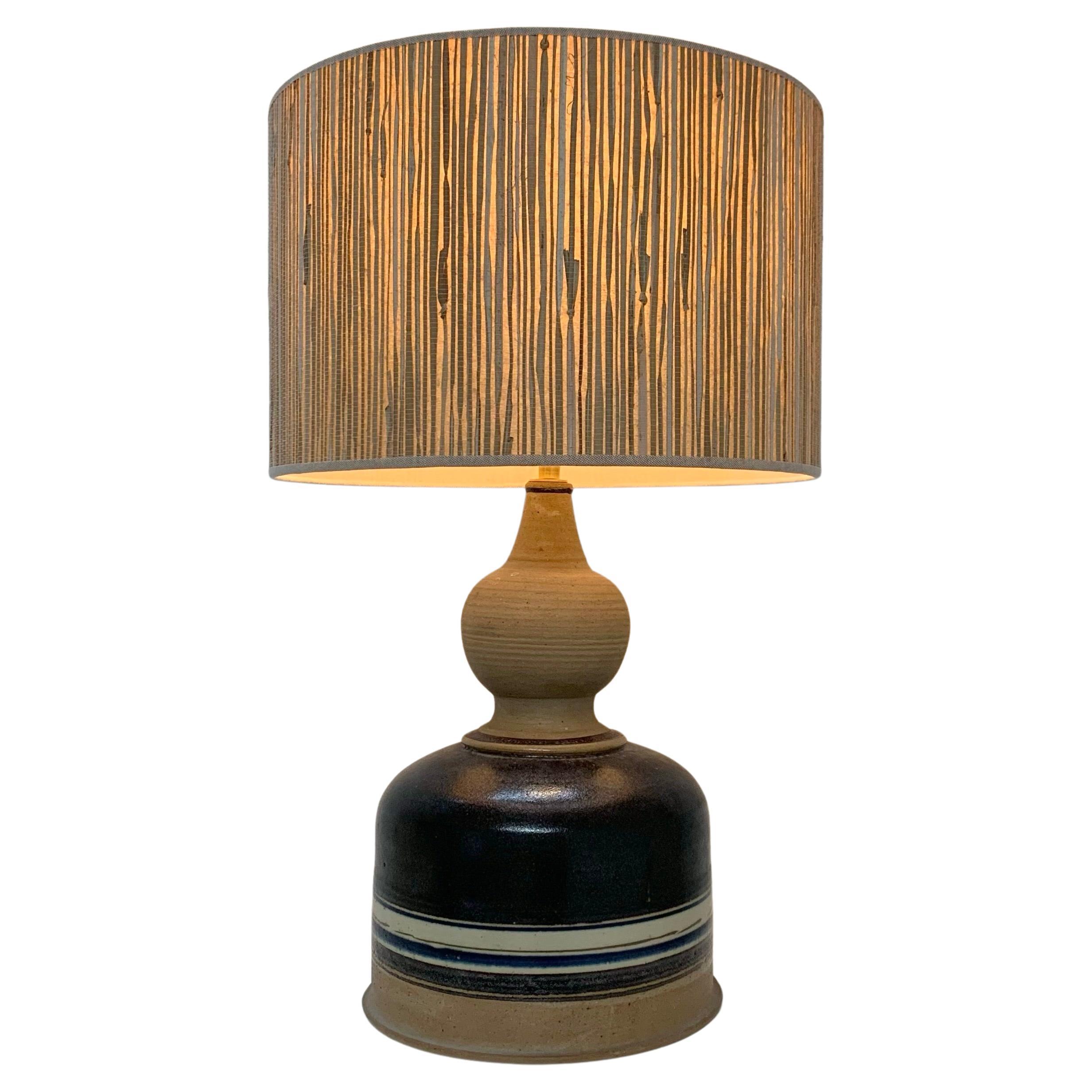 Ceramic Table Lamp Signed by E-K Heerwagen, 1974, Denmark. en venta