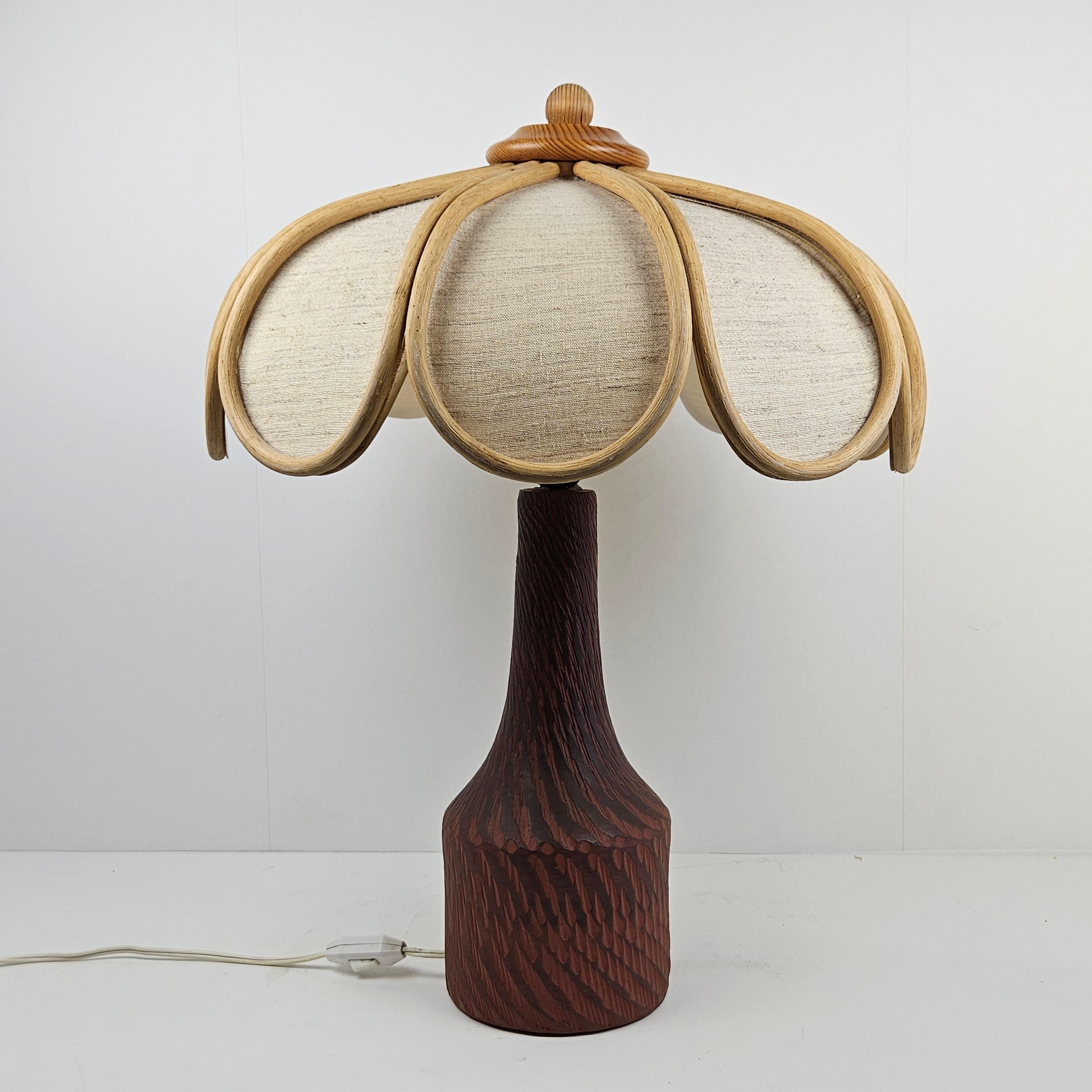 Mid-Century Modern Ceramic Table Lamp, The Netherlands 1970's For Sale