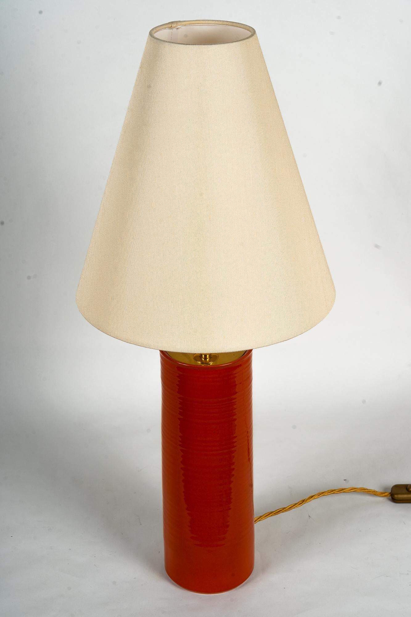 Mid-Century Modern Ceramic Table Lamp, Vienna, Around 1950s
