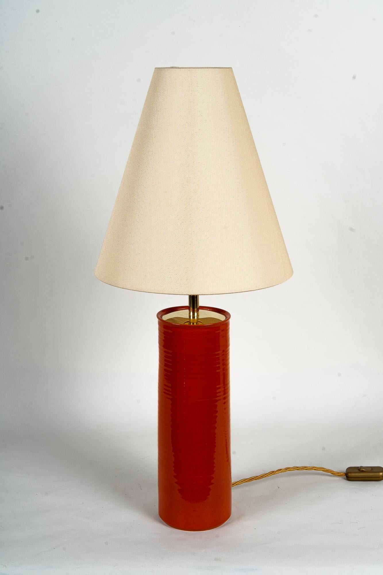 Austrian Ceramic Table Lamp, Vienna, Around 1950s