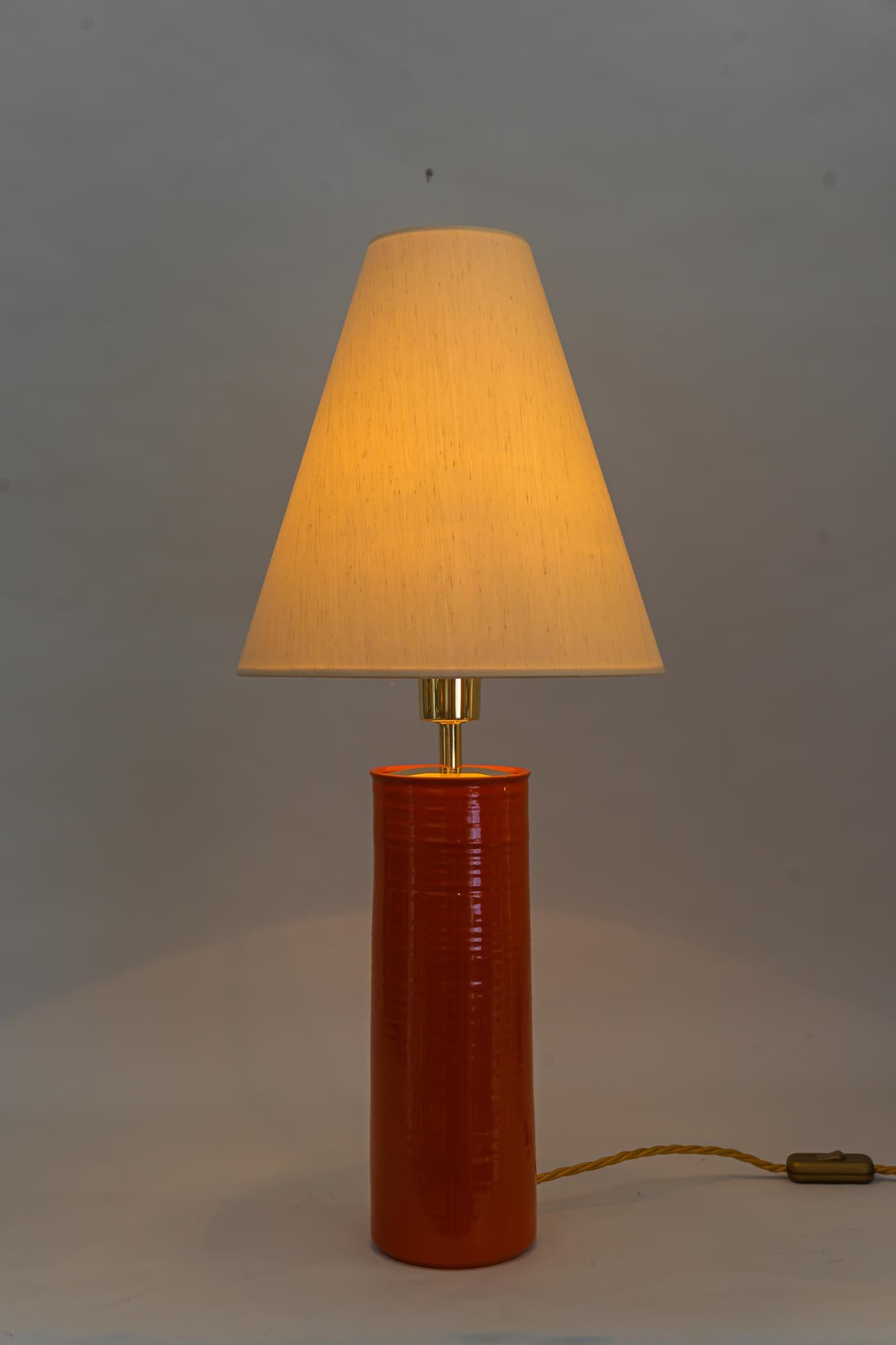 Mid-20th Century Ceramic Table Lamp, Vienna, Around 1950s
