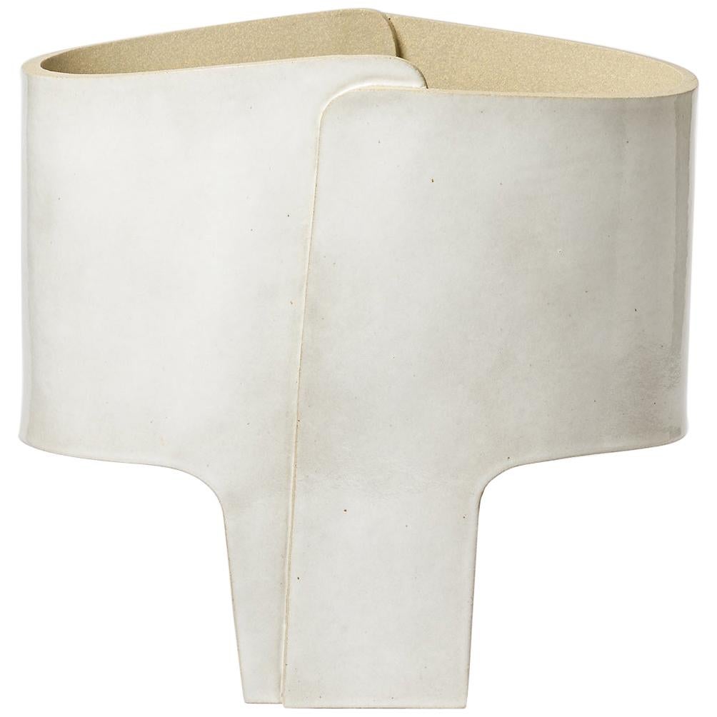 Keramik-Tischlampe mit brauner Glasurdekoration von Denis Castaing, 2020 im Angebot