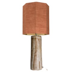 Vintage Ceramic Table Lamp with Custom Made Lampshade by René Houben