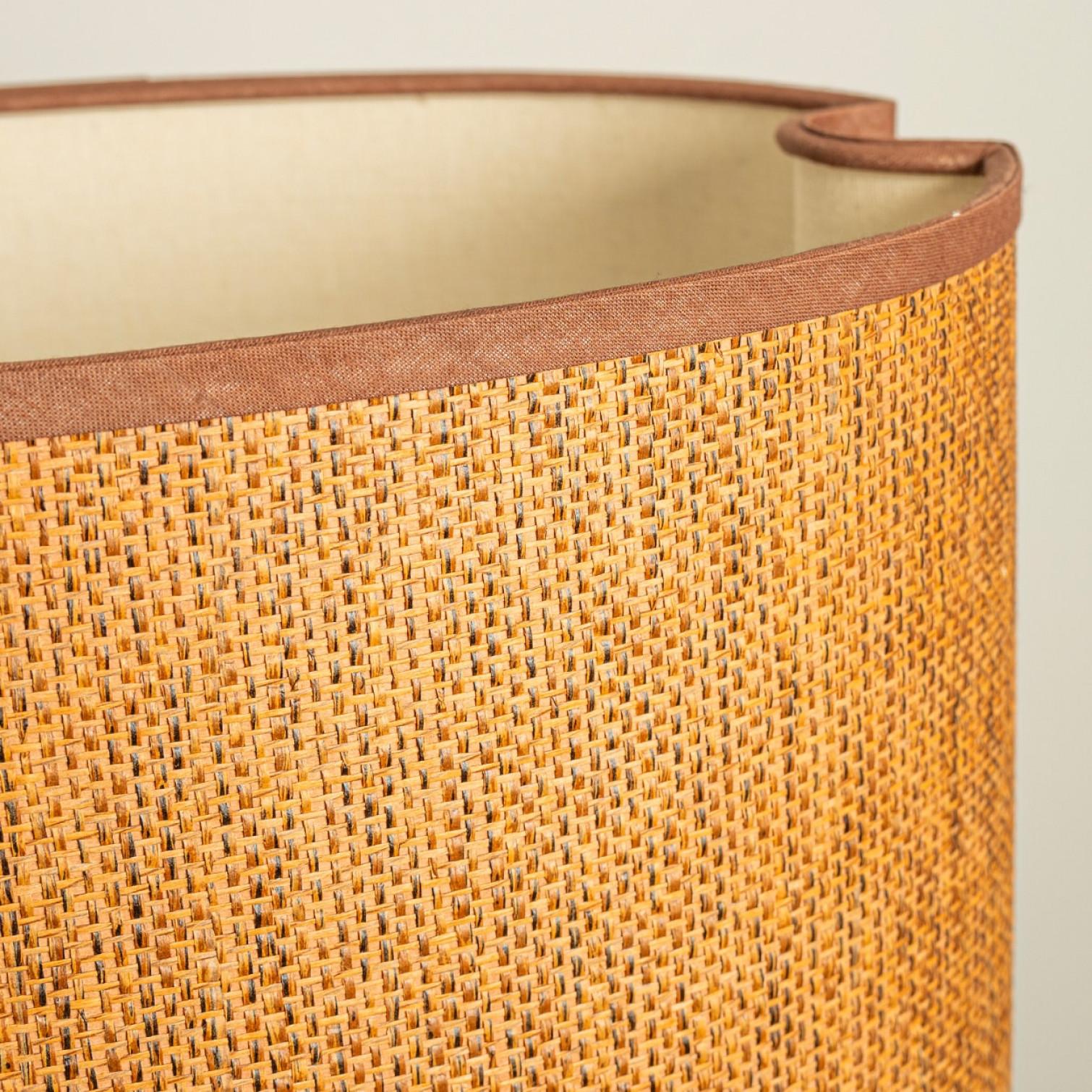 Mid-Century Modern Ceramic Table Lamp with Custom Made Lampshade René Houben, Denmark 1970s For Sale