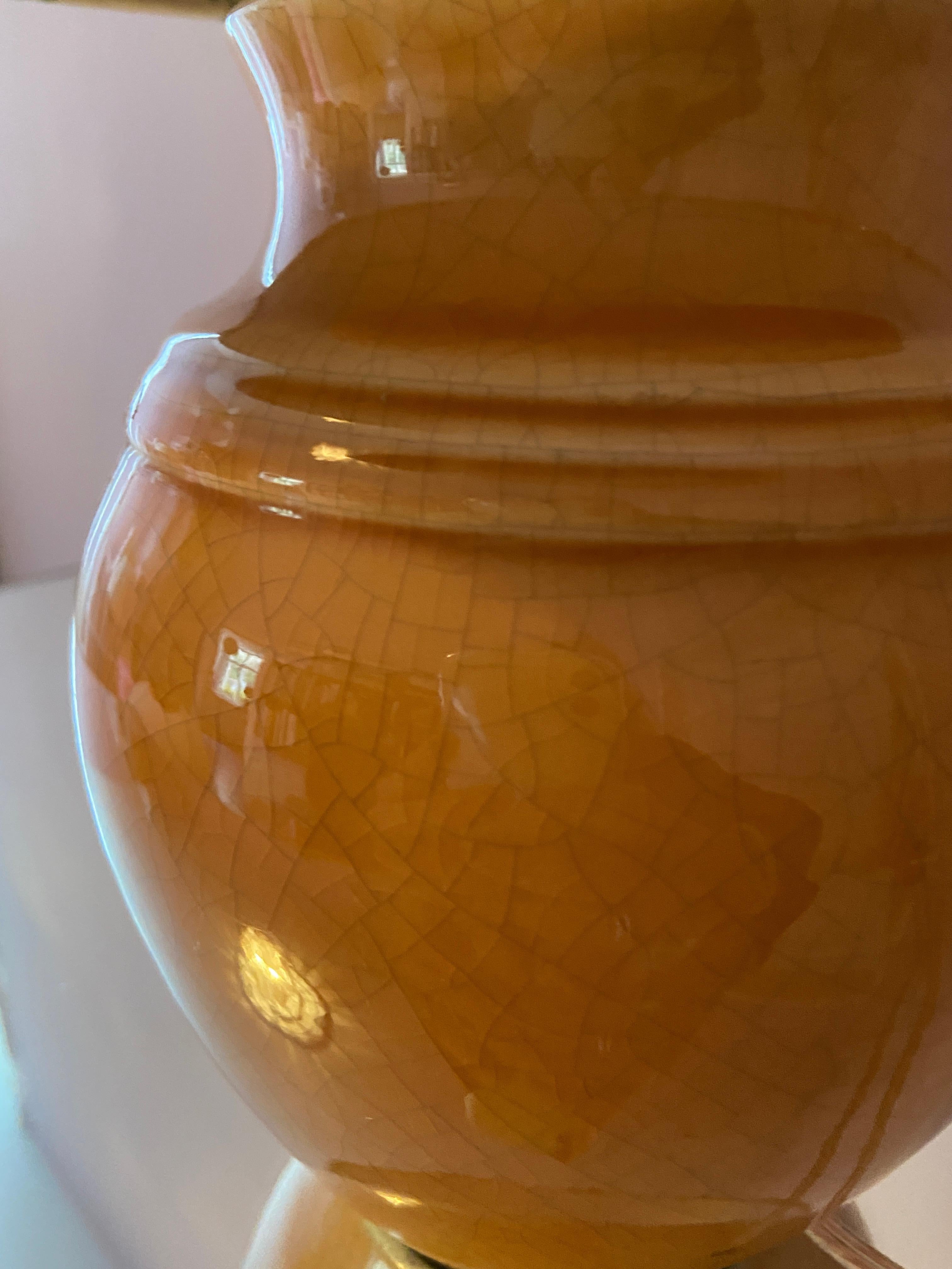 French Ceramic Table Lamp with Customized Shade, France
