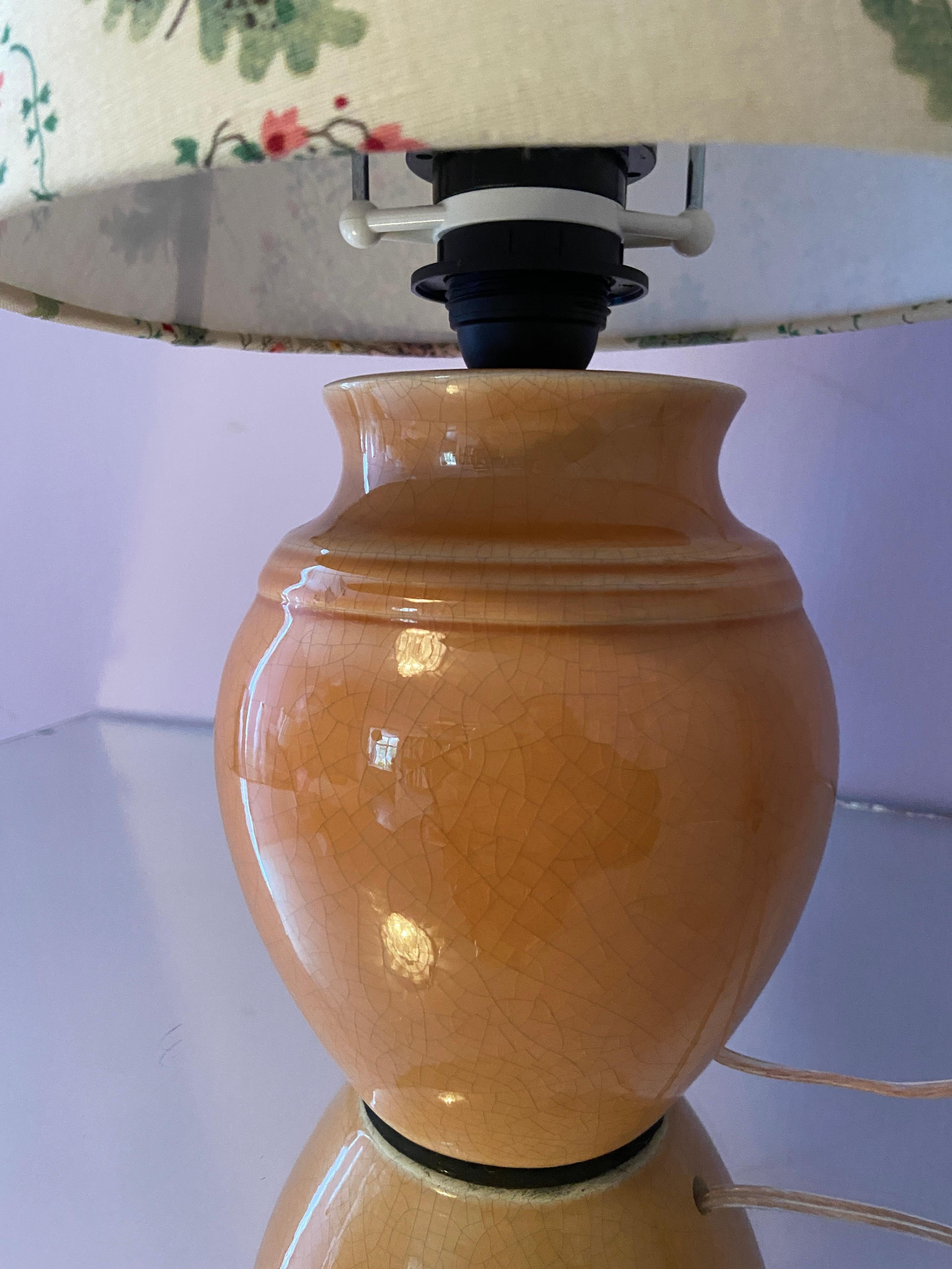Ceramic Table Lamp with Customized Shade, France 3