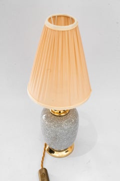 Ceramic table lamp with fabric shade vienna around 1920s