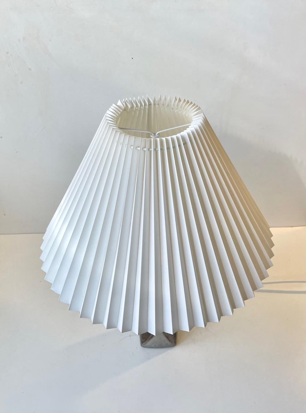 Danish Ceramic Table Lamp with Glazed Leaves by Marianne Starck for Michael Andersen For Sale