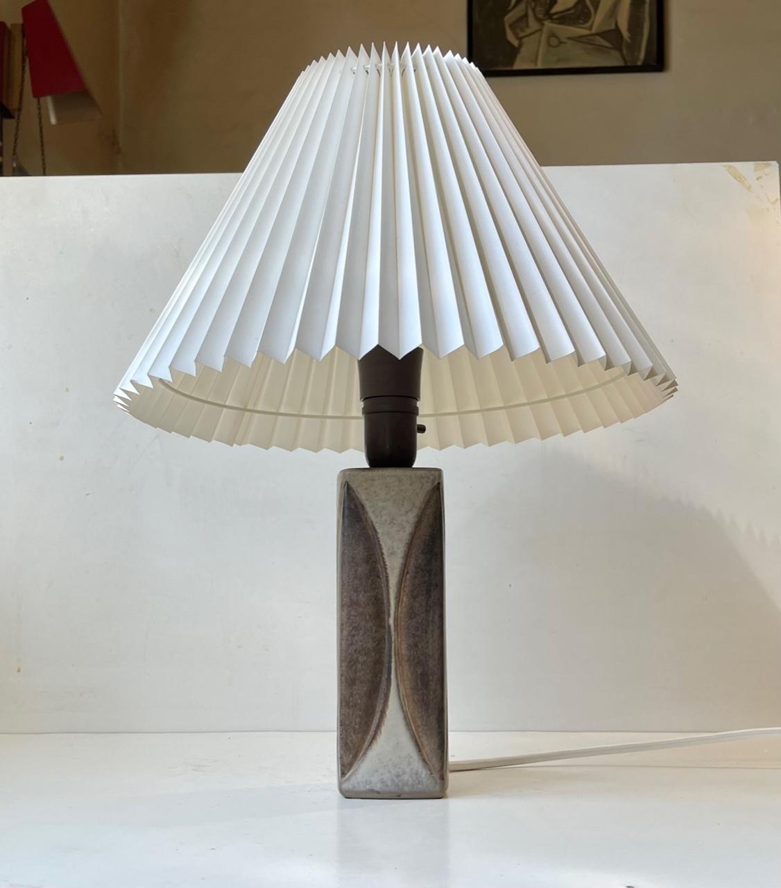 Late 20th Century Ceramic Table Lamp with Glazed Leaves by Marianne Starck for Michael Andersen For Sale