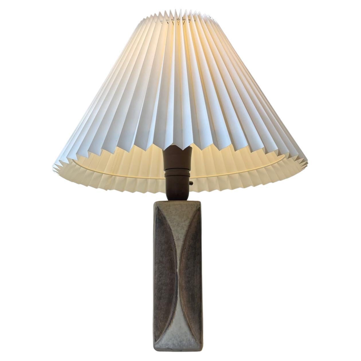 Ceramic Table Lamp with Glazed Leaves by Marianne Starck for Michael Andersen For Sale
