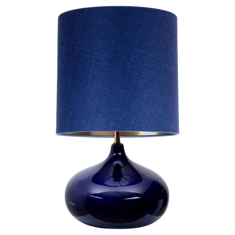 Ceramic Table Lamp with New Silk Custom Made Lampshade René Houben, 1960s For Sale