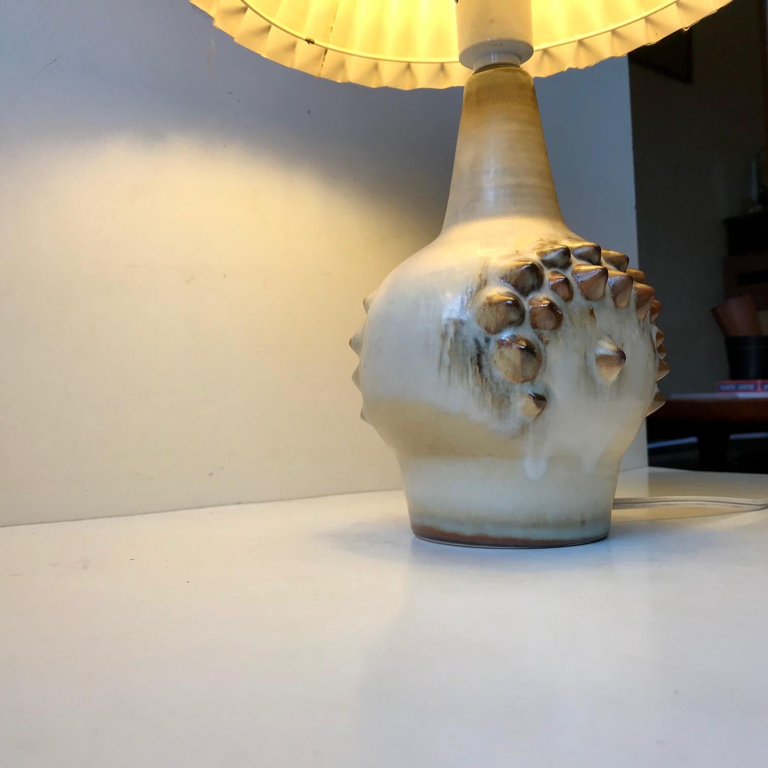 Ceramic Table Lamp with Spikes by Einar Johansen for Søholm, 1960s For Sale 3