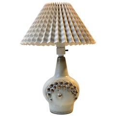 Ceramic Table Lamp with Spikes by Einar Johansen for Søholm, 1960s