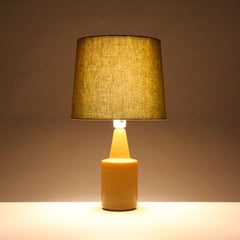 Ceramic Table Lamp with Vintage Shade by Einar Johansen for Soholm, 1960s