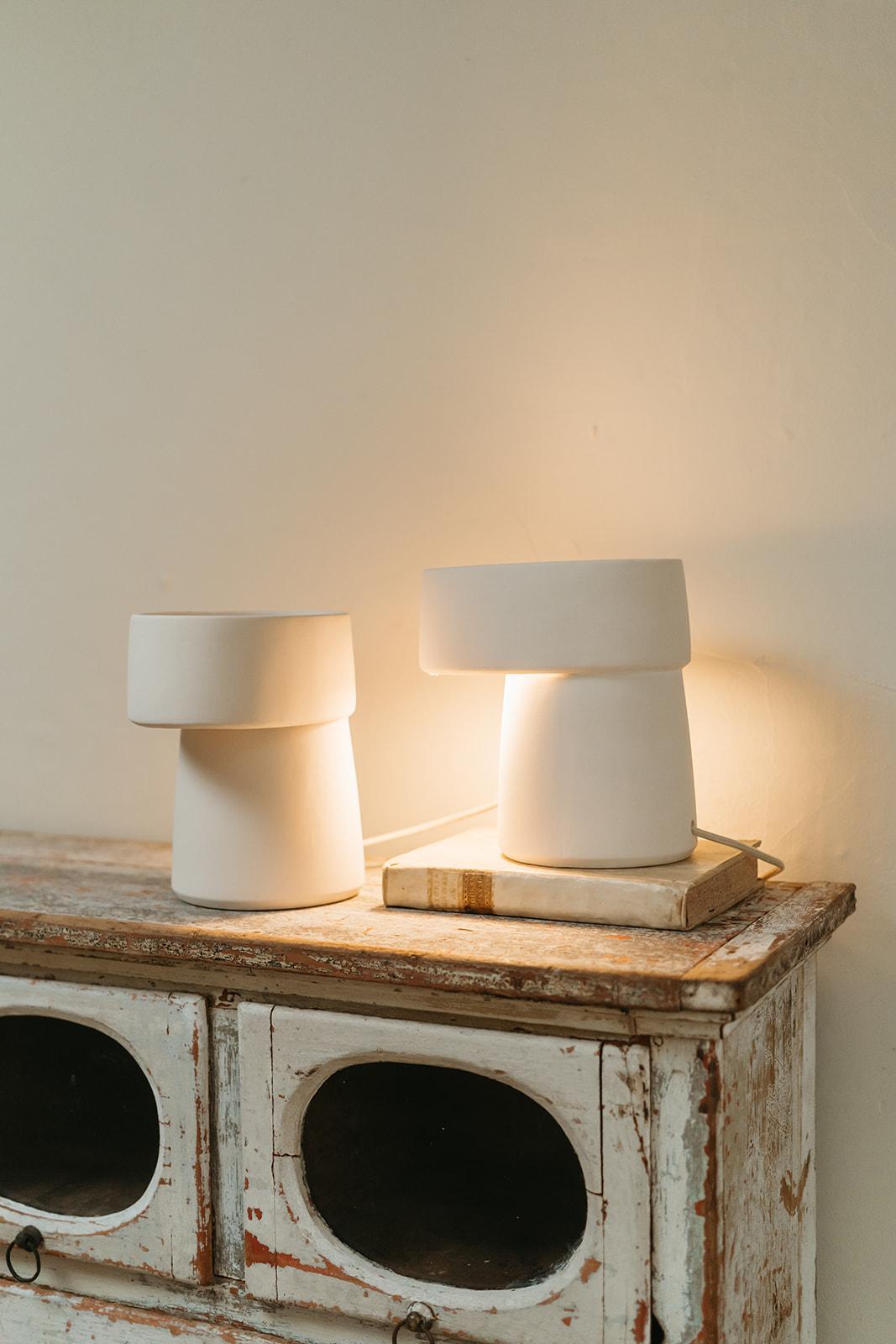 Belgian ceramic table lamps ... For Sale