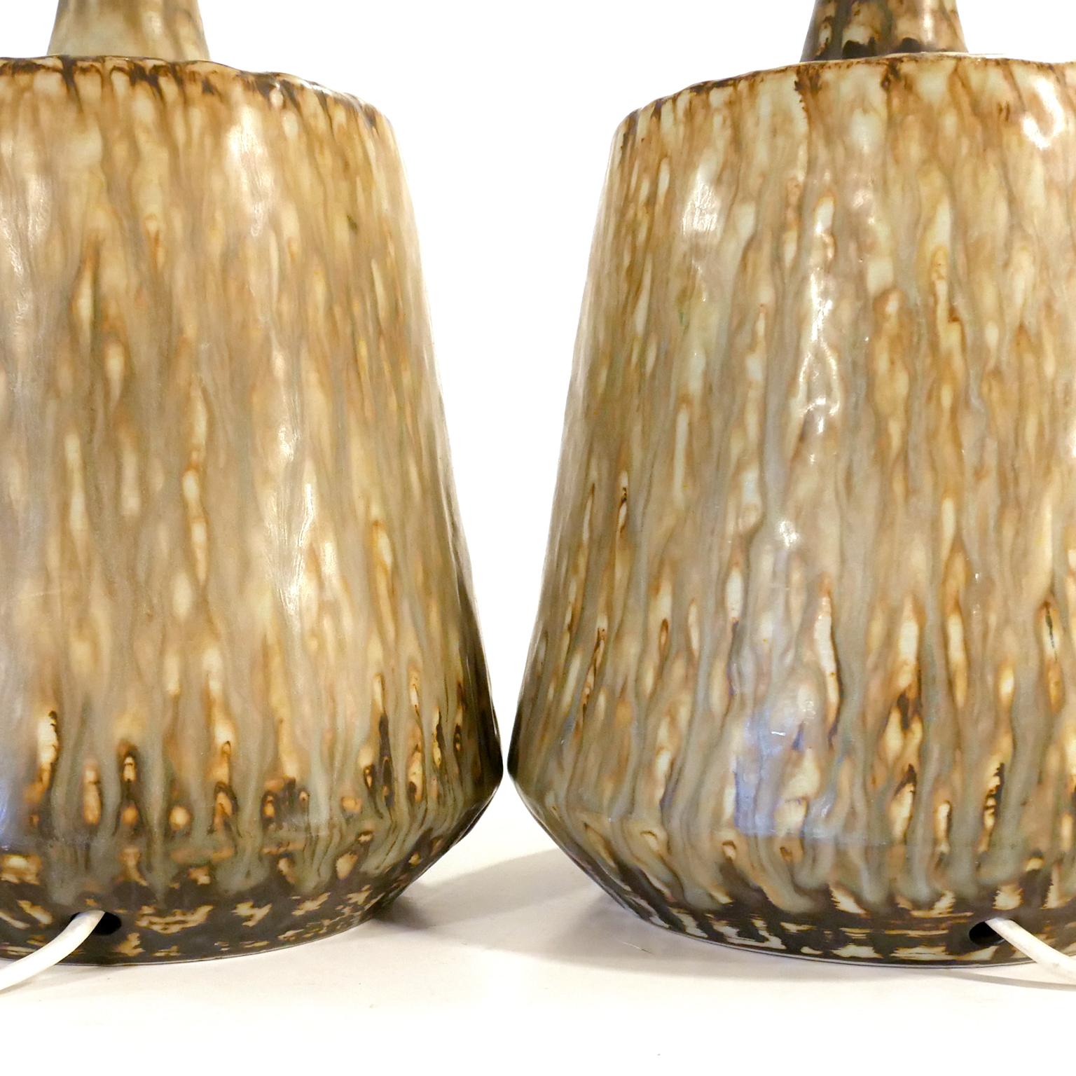 Swedish Ceramic Table Lamps by Gunnar Nylund for Rörstrand, Sweden, 1960s For Sale